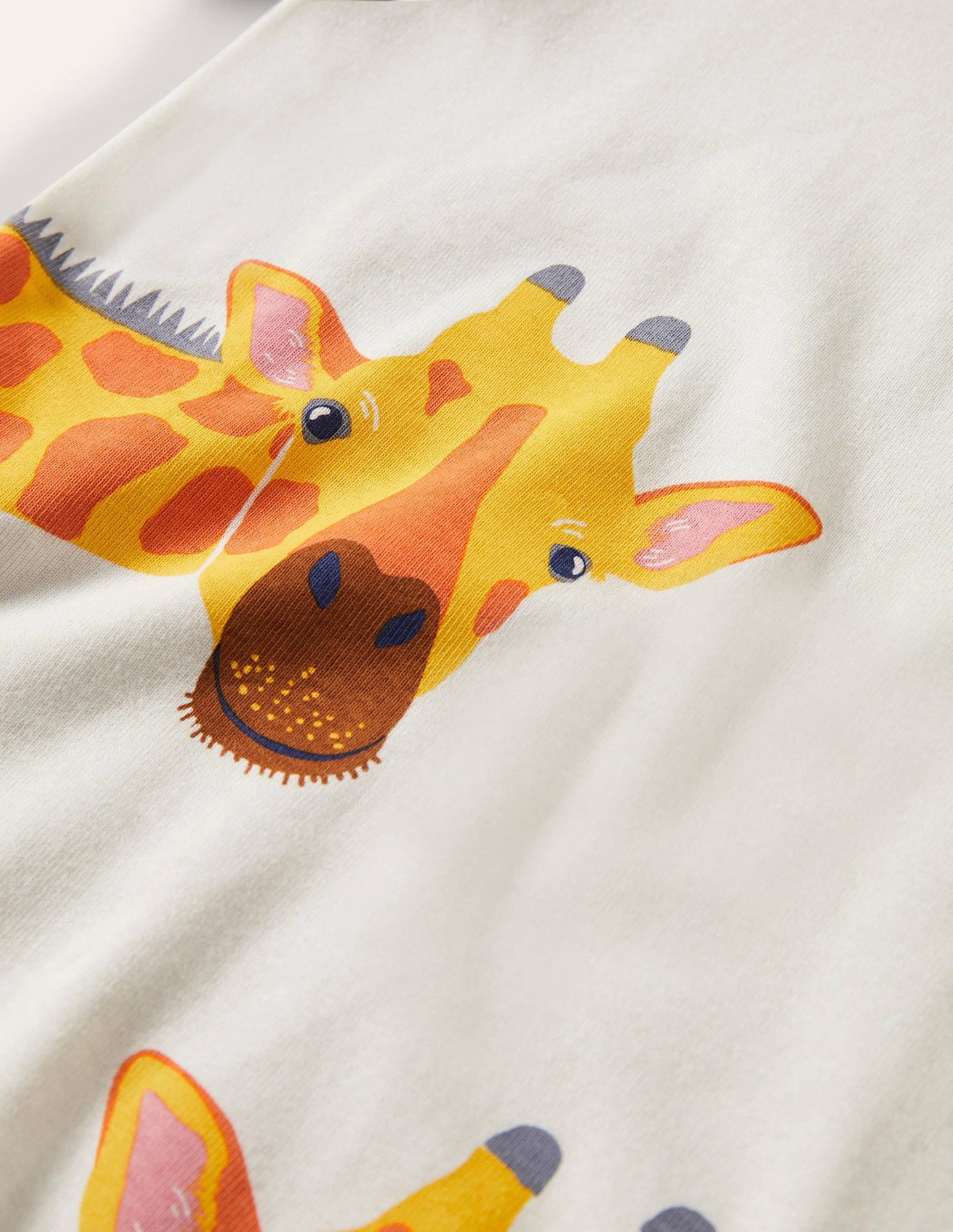 Snug Short John Pajamas-Green Pepper/Ivory Giraffes-3