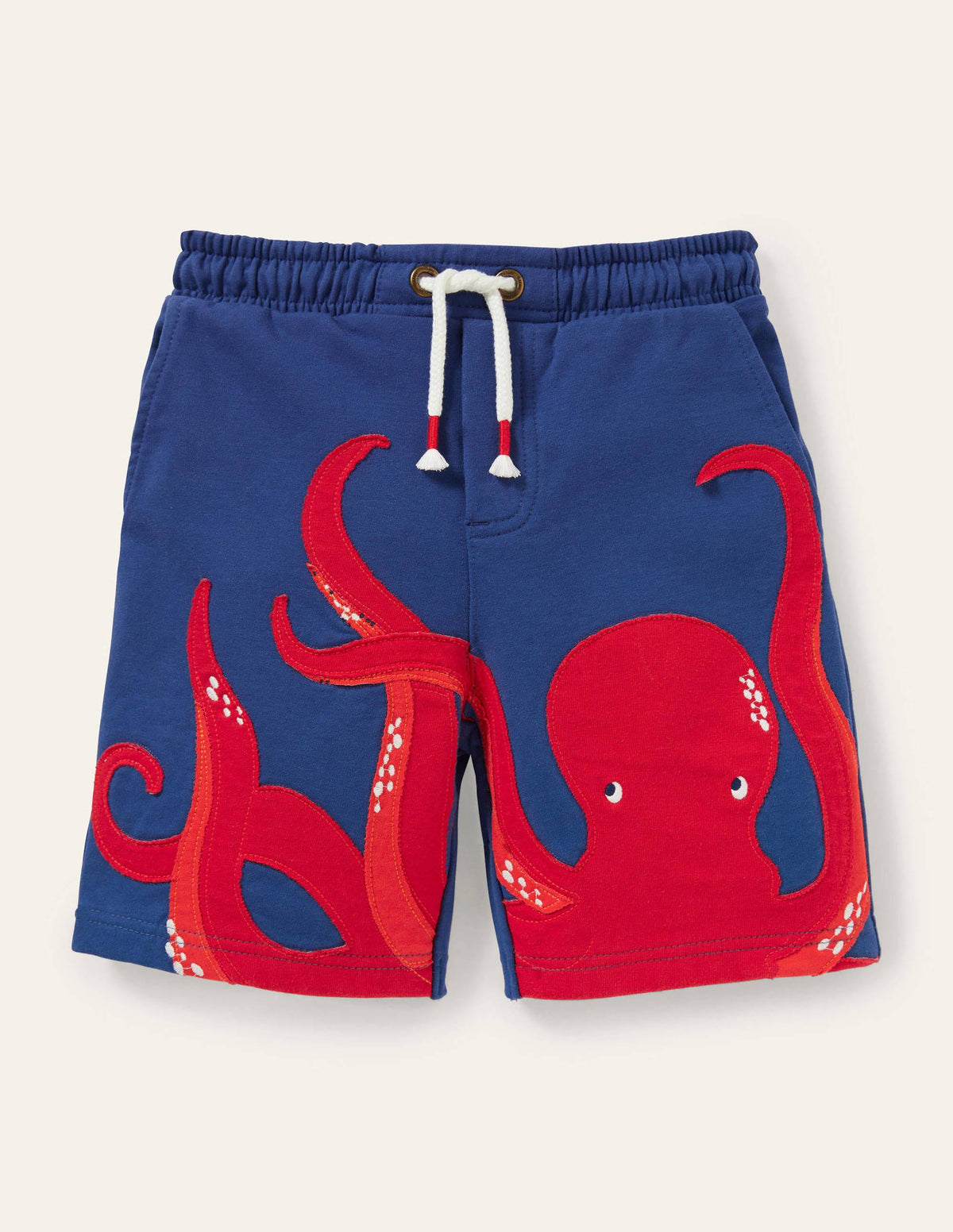 Appliqué Sweatshorts-Starboard Blue Octopus - Image 1