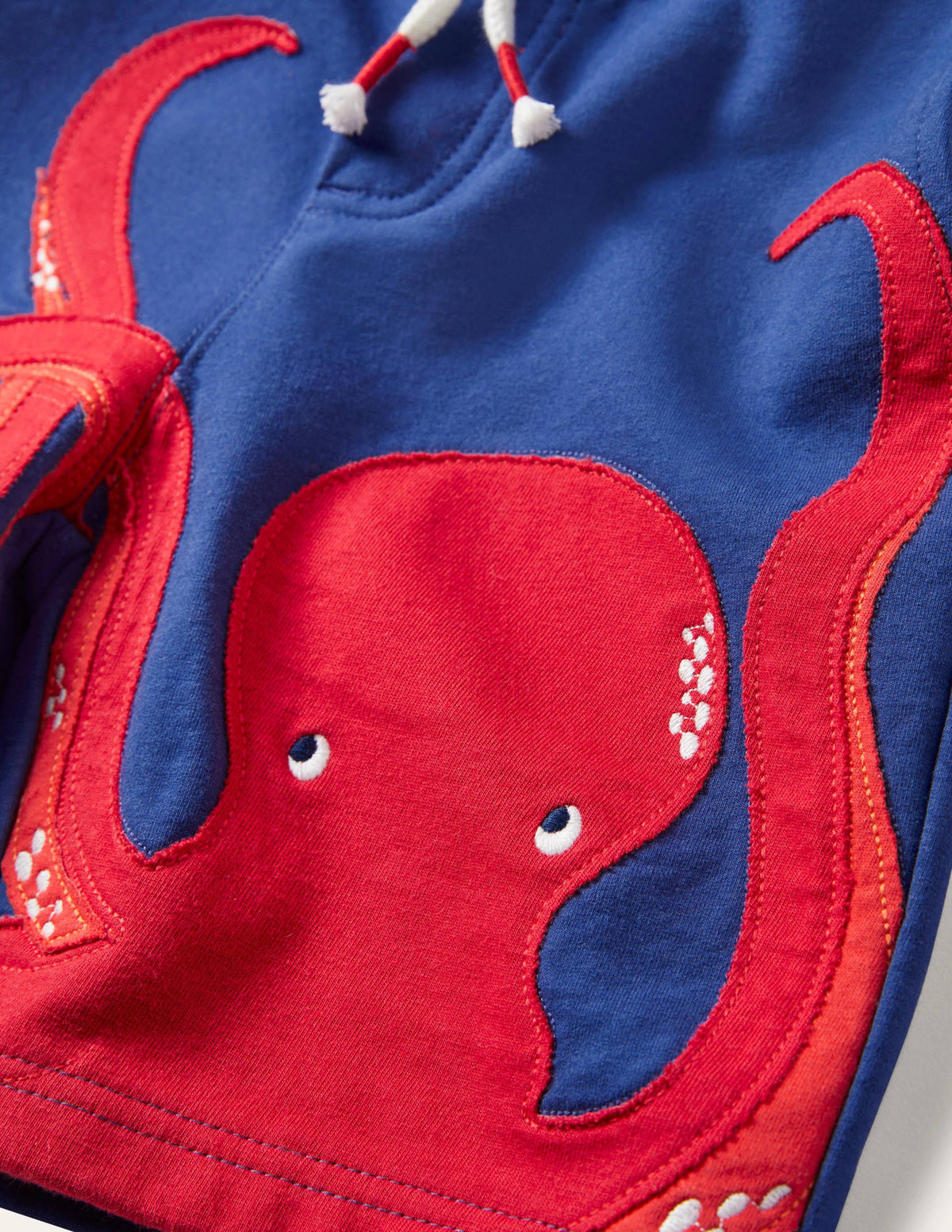 Appliqué Sweatshorts-Starboard Blue Octopus-3