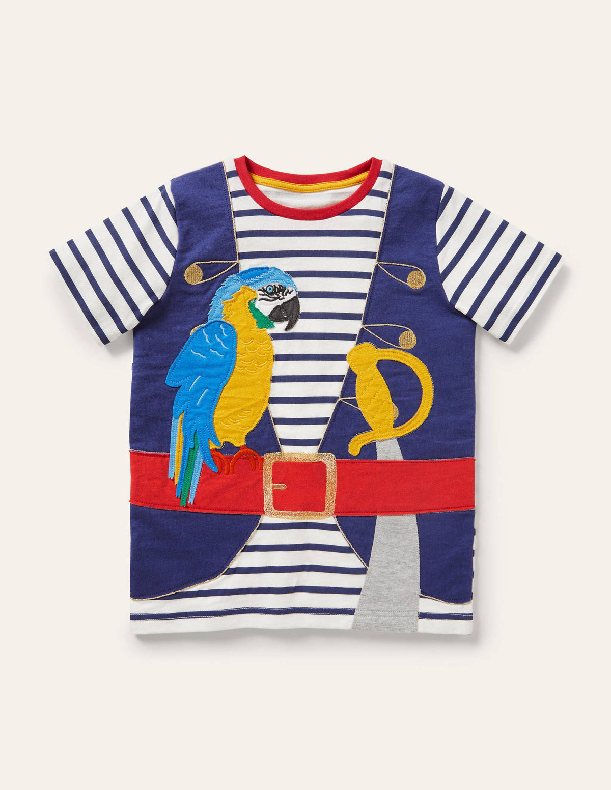 Dress Up T-shirt-Ivory/Starboard Blue Pirate-1