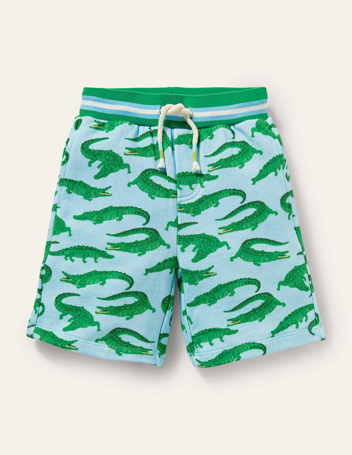 Printed Sweatshorts-Neptune Blue Crocodiles-1