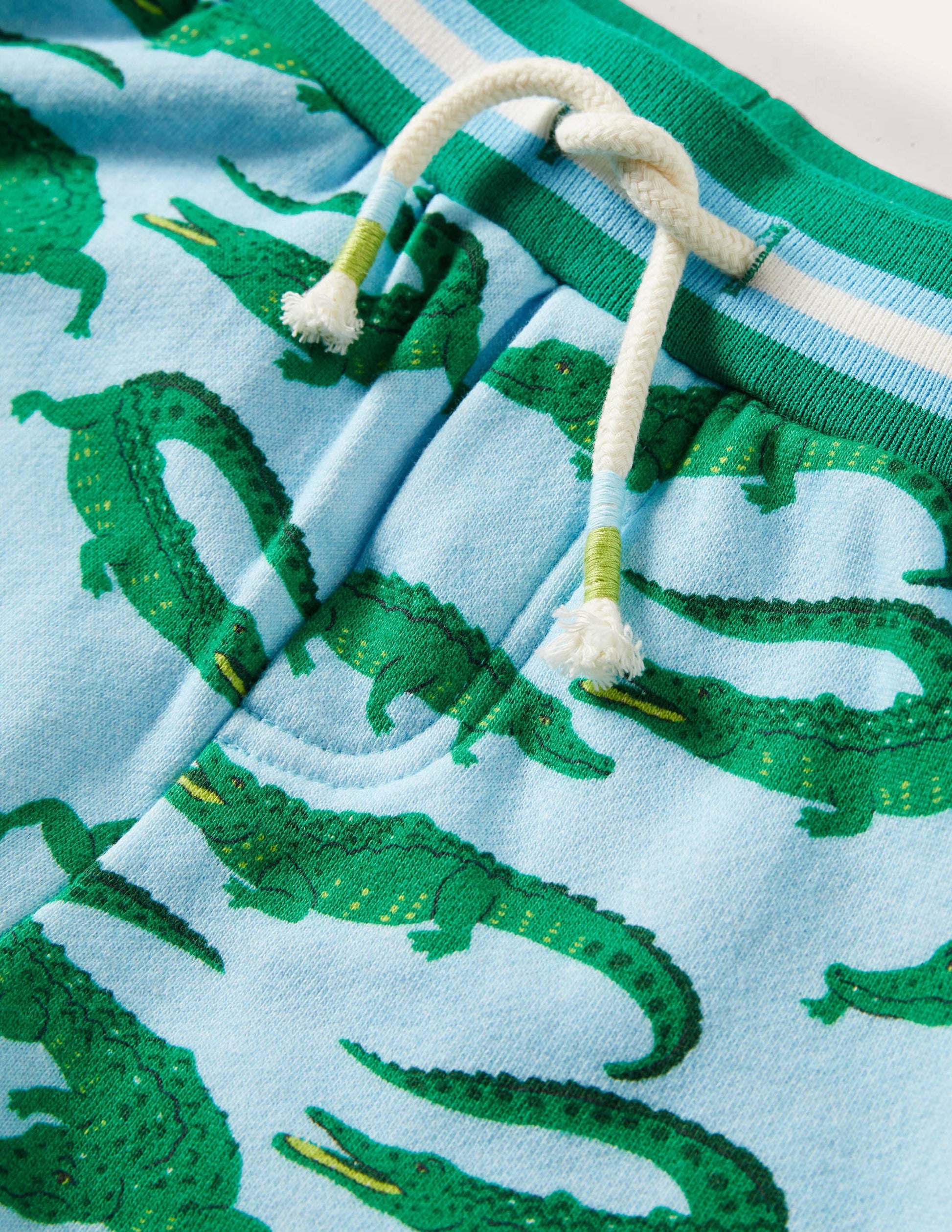 Printed Sweatshorts-Neptune Blue Crocodiles-3