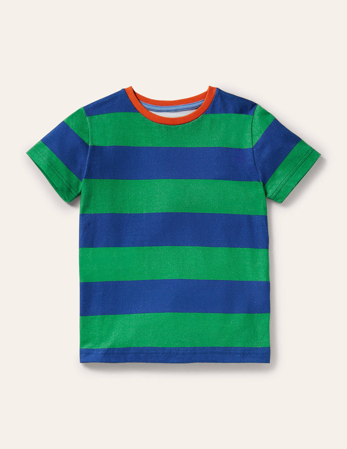 Slub Washed T-shirt-Green Pepper/Blue Wave - Image 1