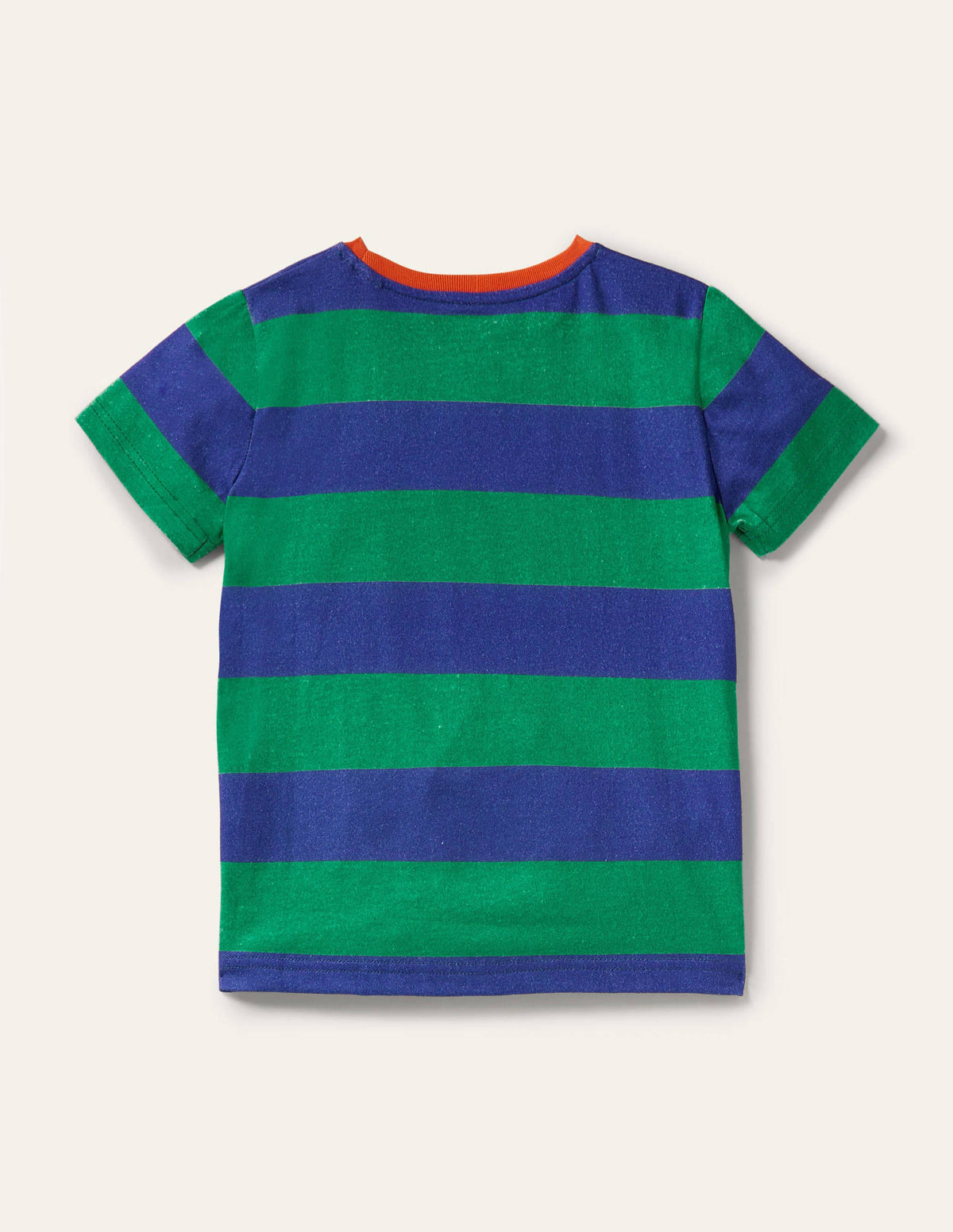 Slub Washed T-shirt-Green Pepper/Blue Wave-2