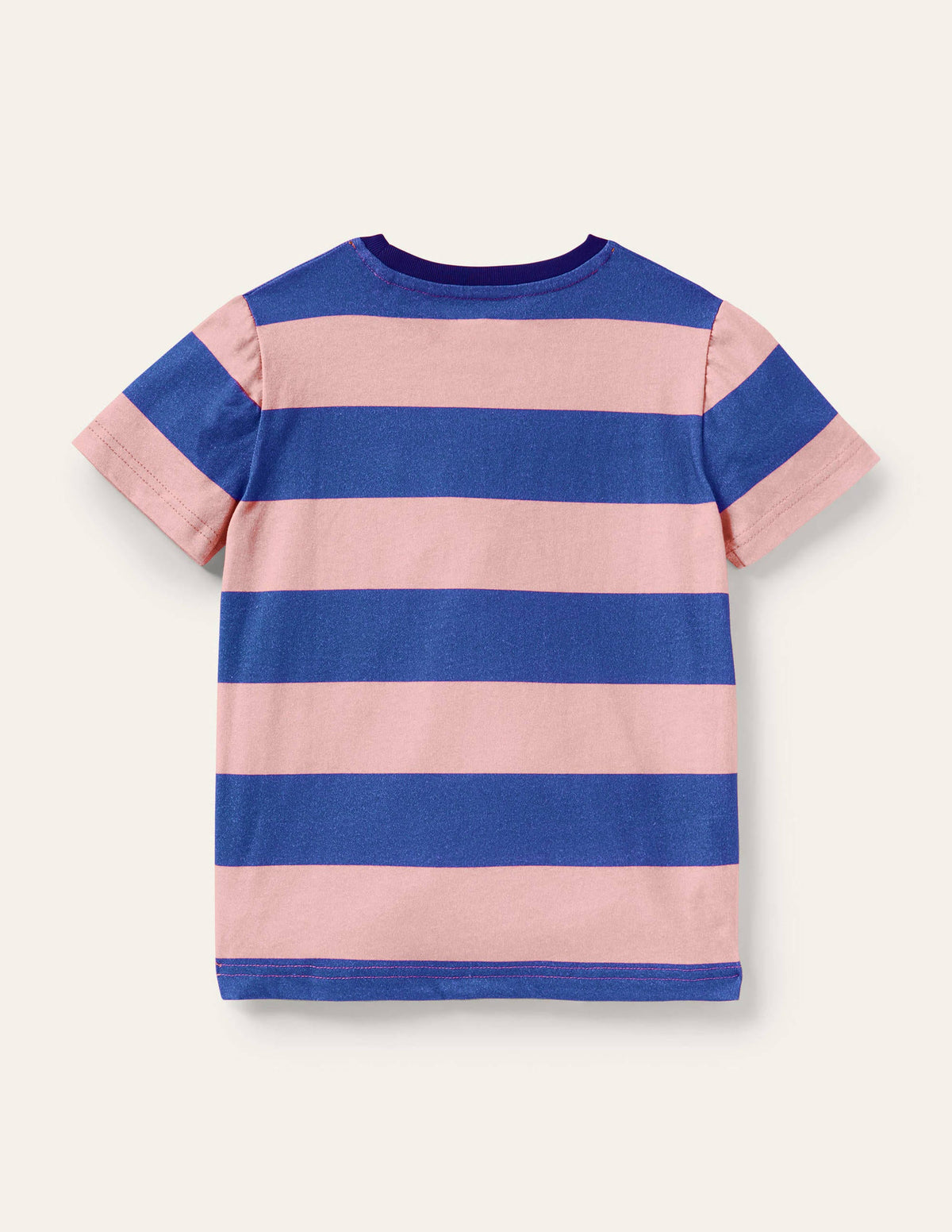 Slub Washed T-shirt-Boto Pink/Bright Marina-2