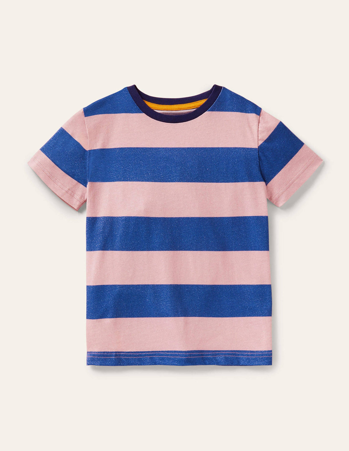 Slub Washed T-shirt-Boto Pink/Bright Marina-1