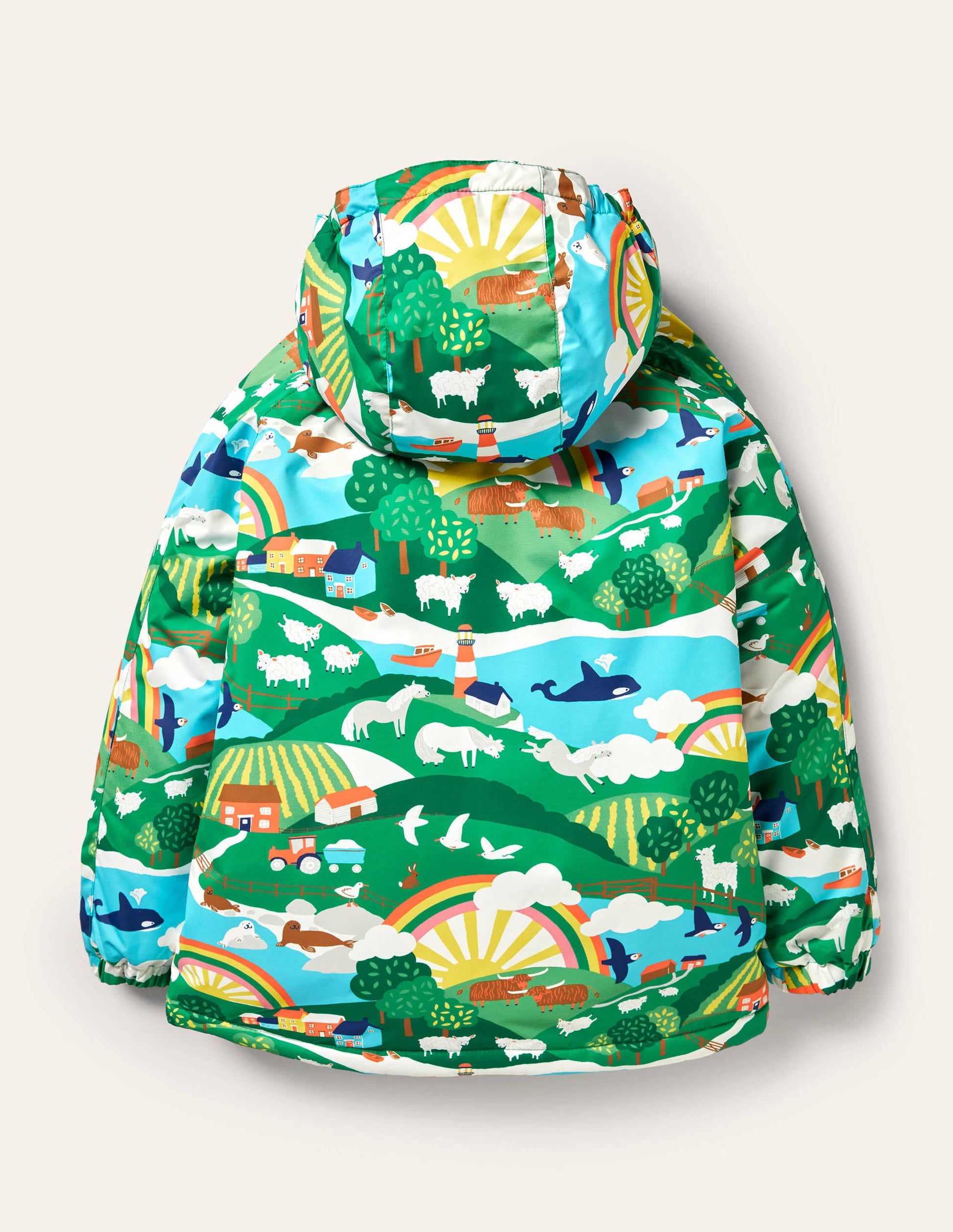 Cosy Sherpa-lined Anorak-Multi Shetland Sunrise-2