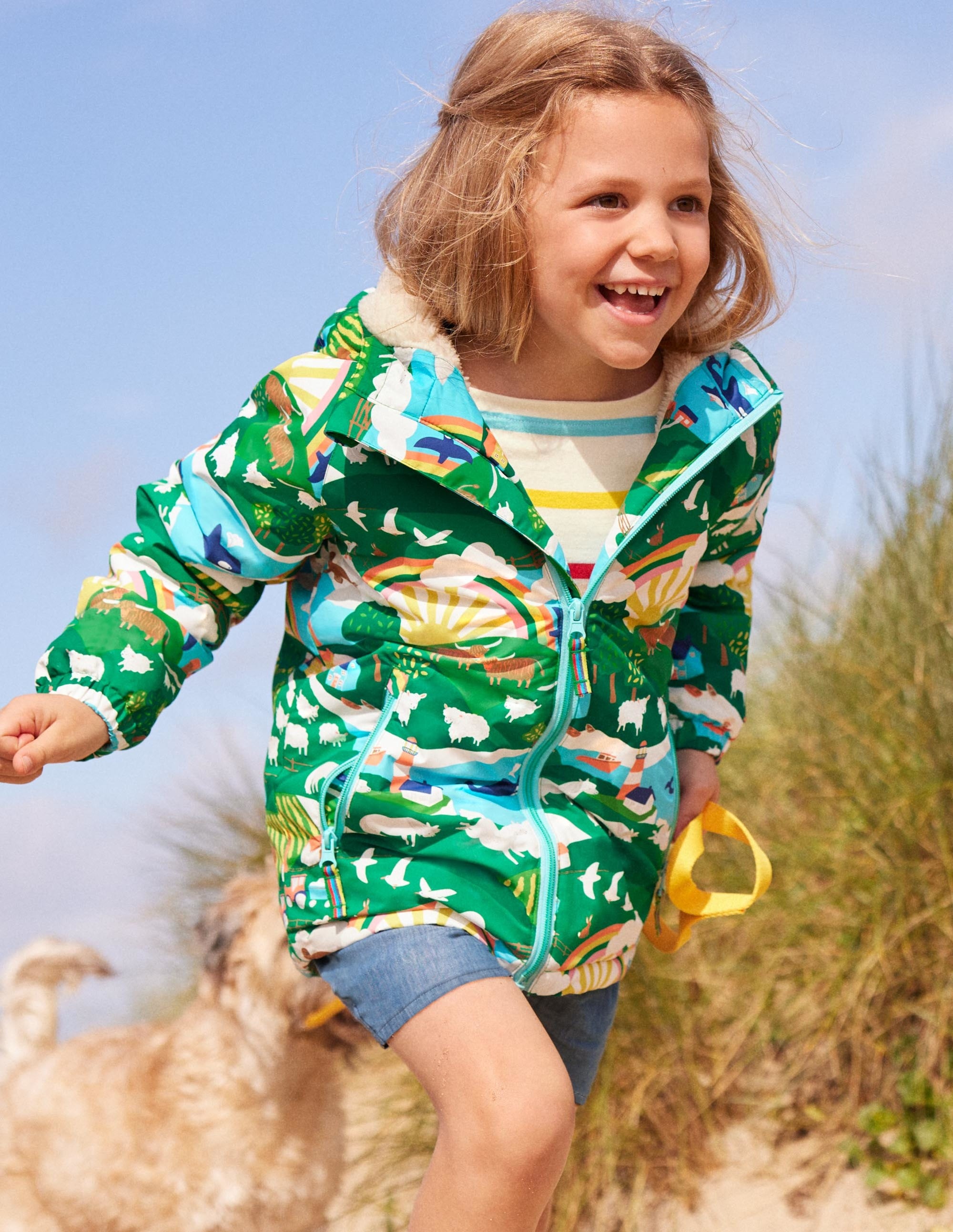 Cosy Sherpa-lined Anorak-Multi Shetland Sunrise - Image 5