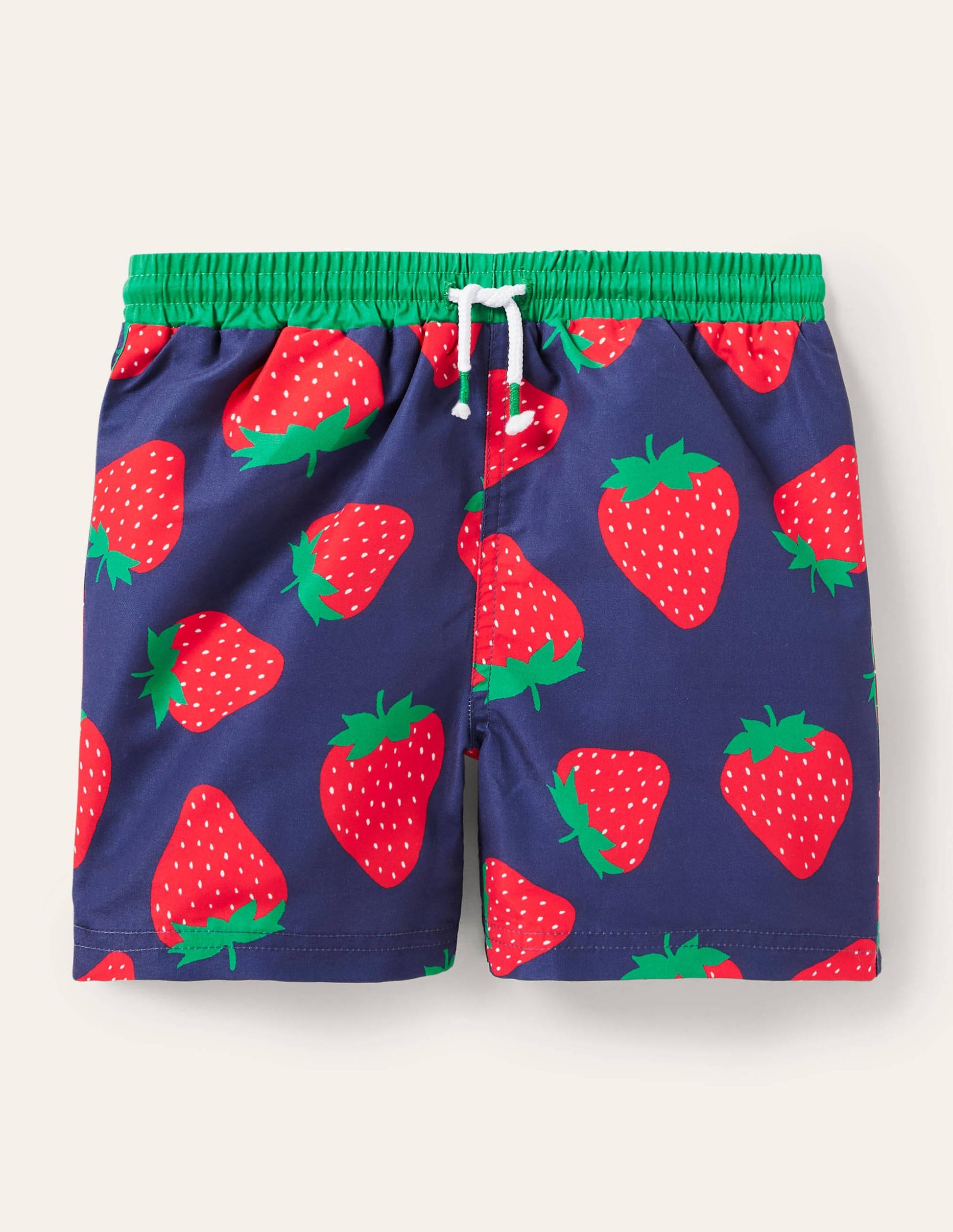 Swim Trunks-College Navy Strawberry-1