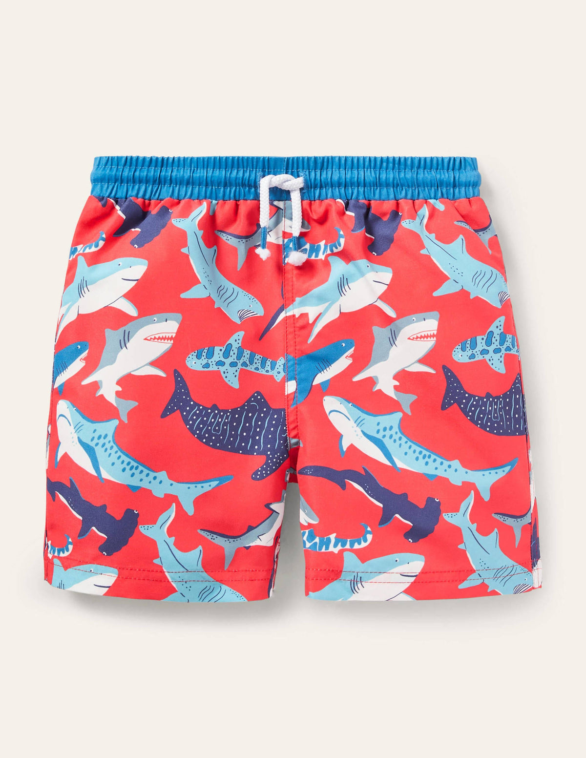 Swim Trunks-Soft Red Sharks - Image 1