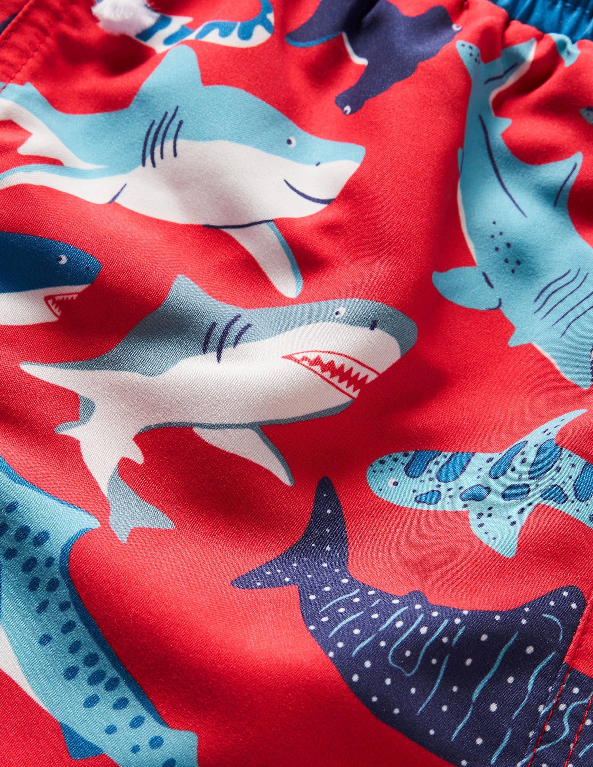 Swim Trunks-Soft Red Sharks - Image 3