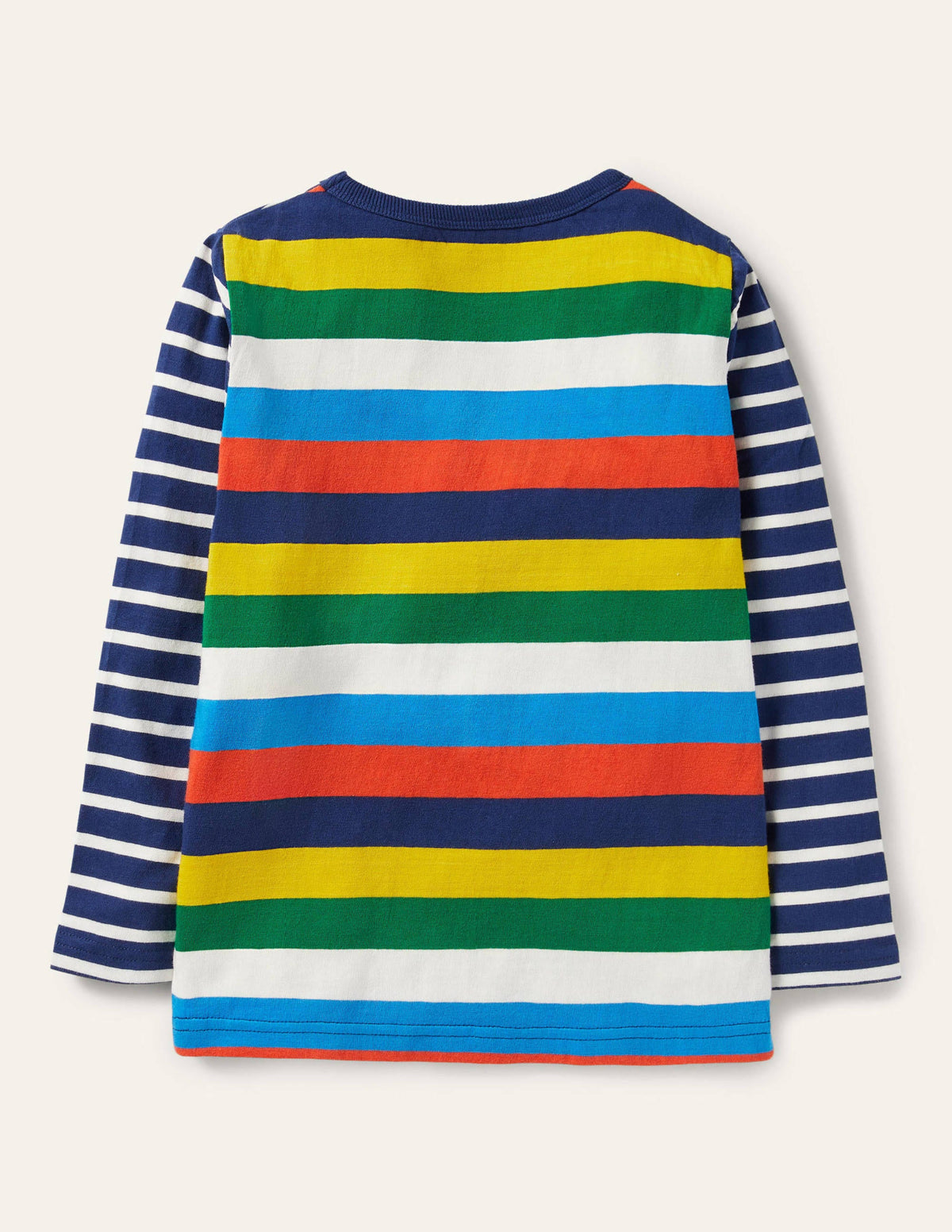 Long Sleeve Breton T-shirt-Starboard Blue/Ivory - Image 2