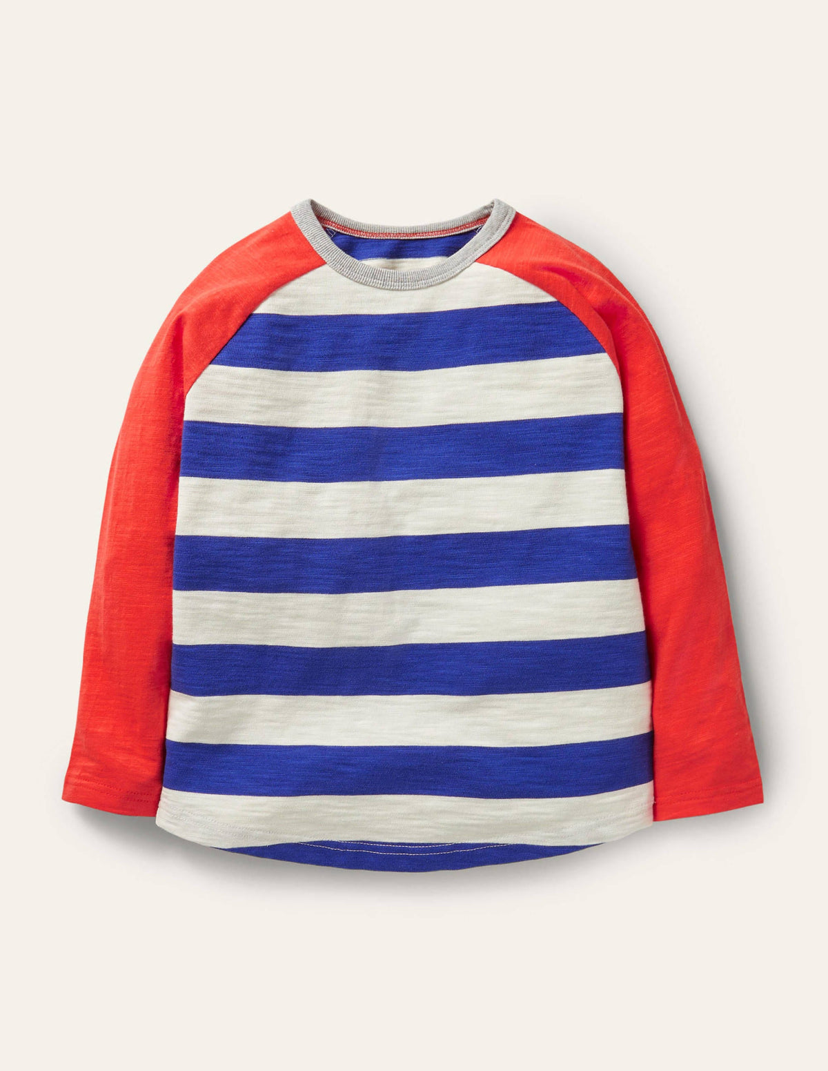 Raglan T-Shirt-Starboard Blue/Strawberry Red-1