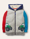 Shaggy-lined Interest Hoodie-Grey Marl Tractors