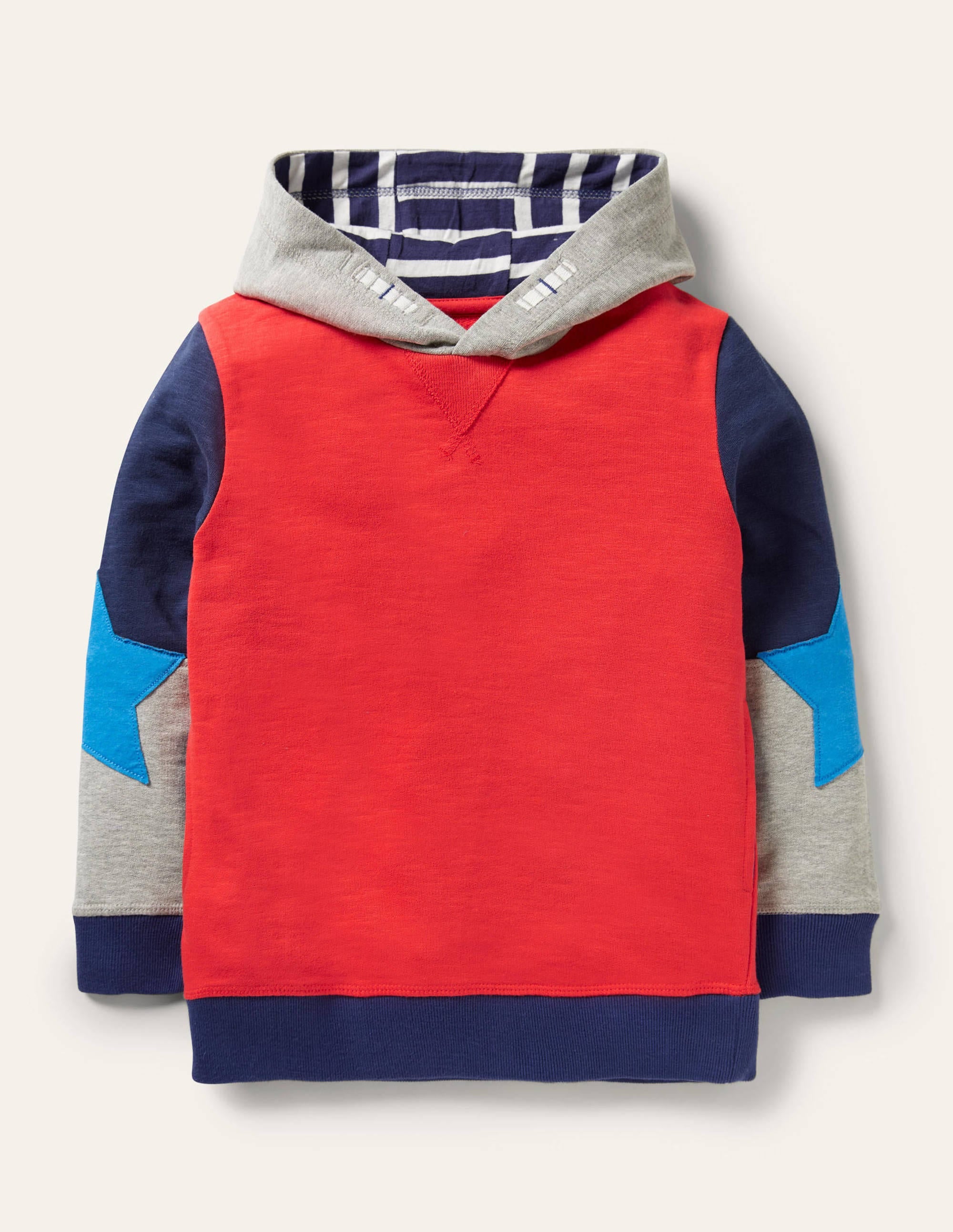 Colourblock Hoodie-Strawberry Tart Red Star - Image 1