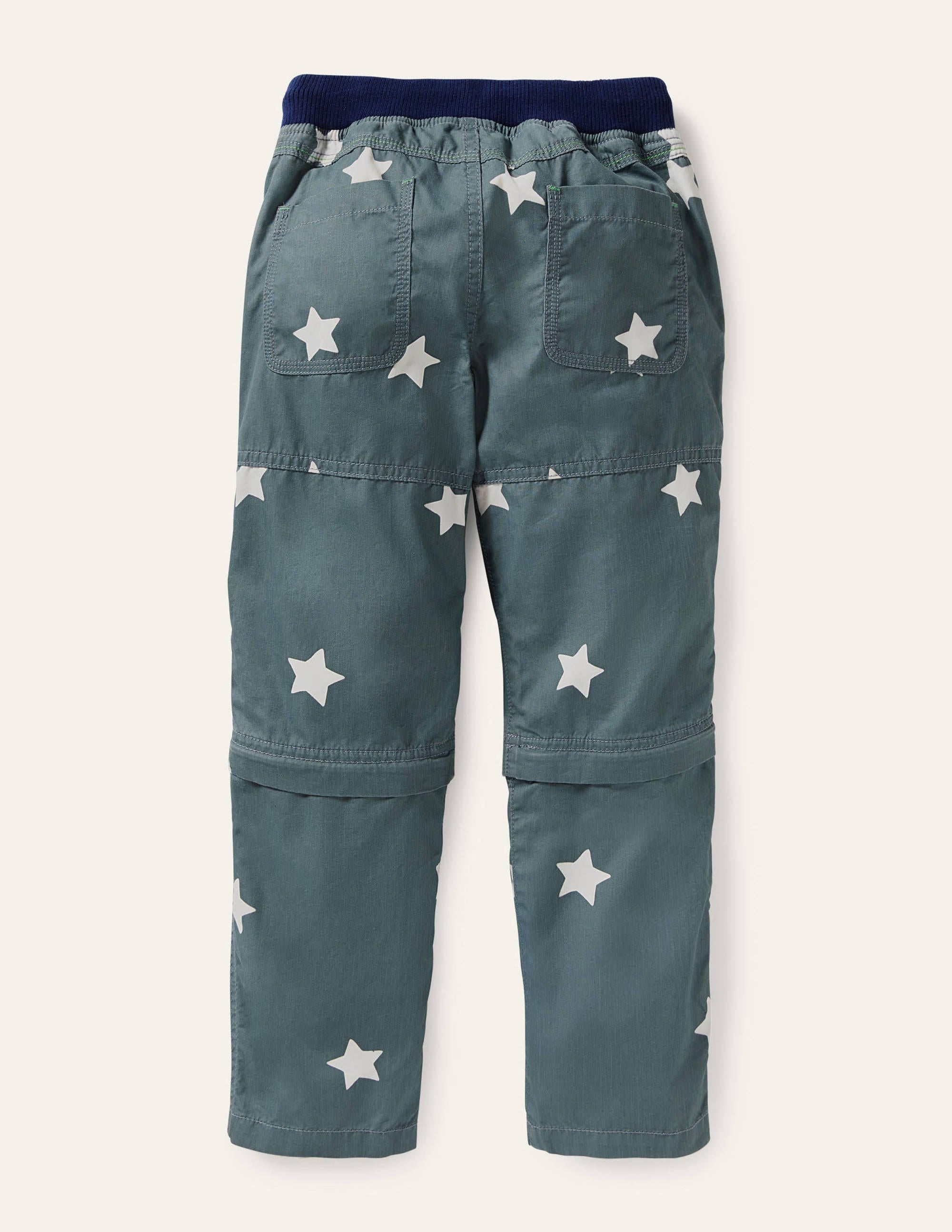 Zip-off Techno Pants-Cobble Grey Stars - Image 2