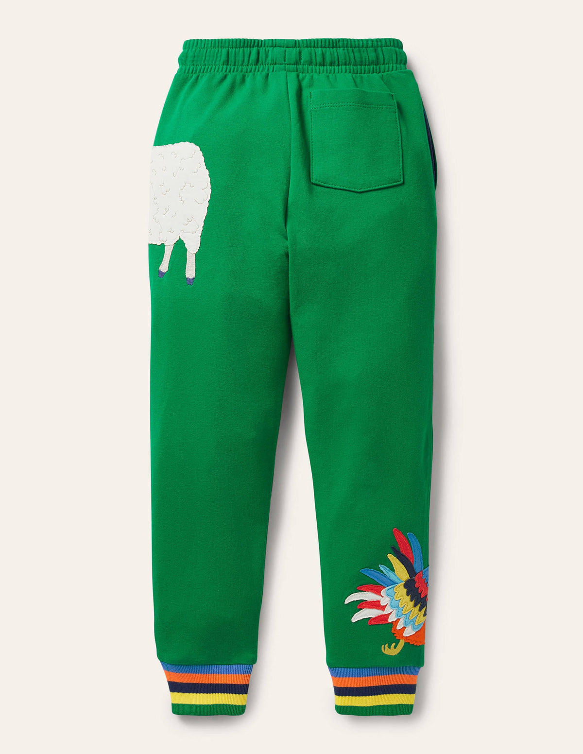 Cockrel Appliqué Joggers-Green Pepper Animals - Image 2