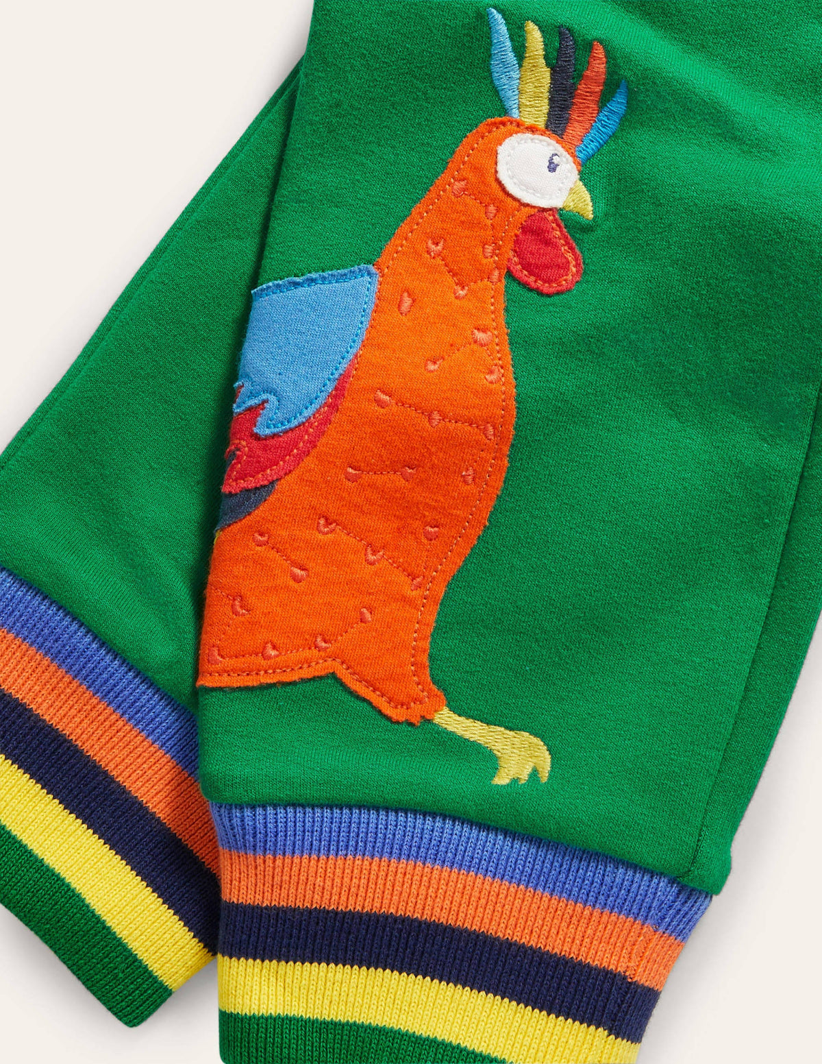 Cockrel Appliqué Joggers-Green Pepper Animals - Image 3