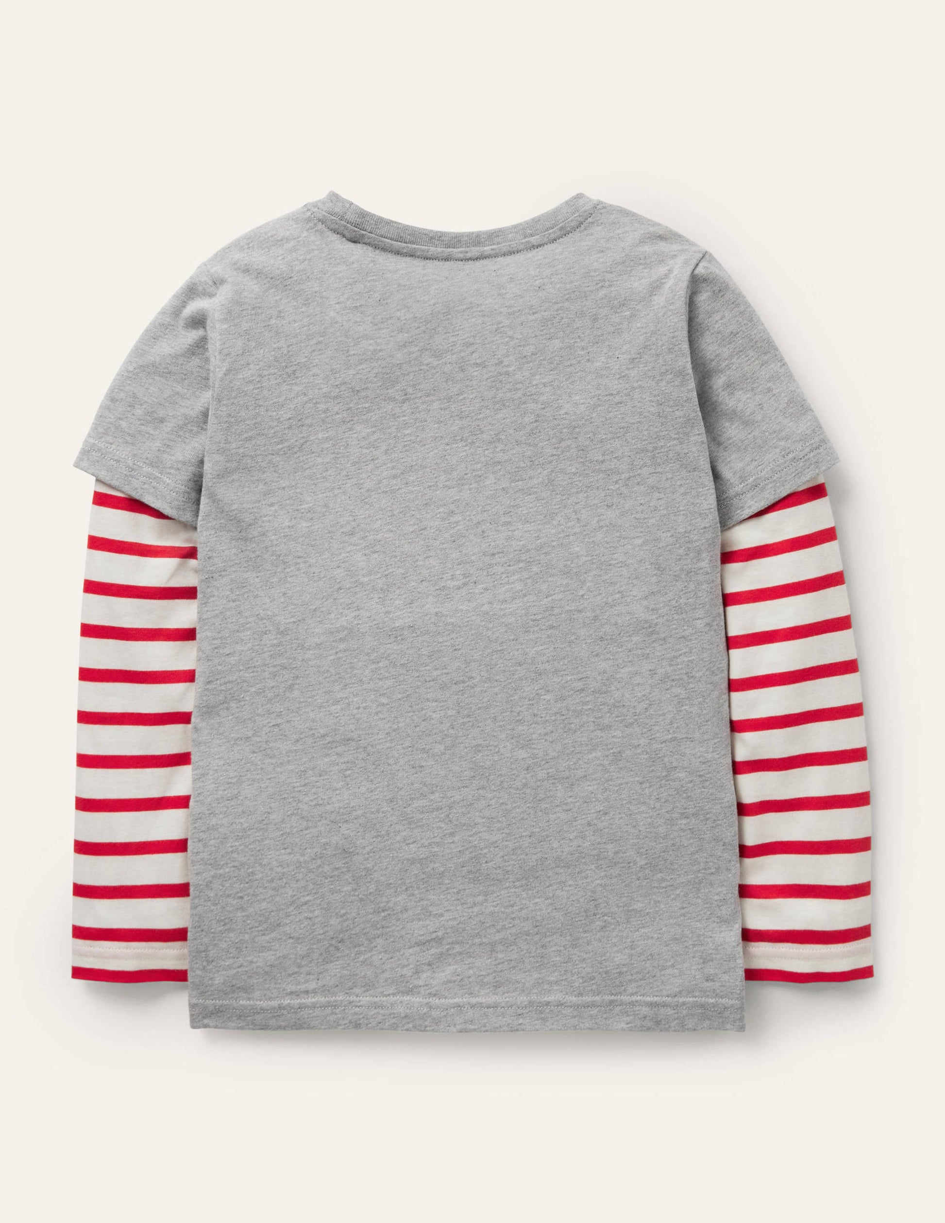 Lift-the-flap Fishing T-shirt-Grey Marl Fishing Boat-2