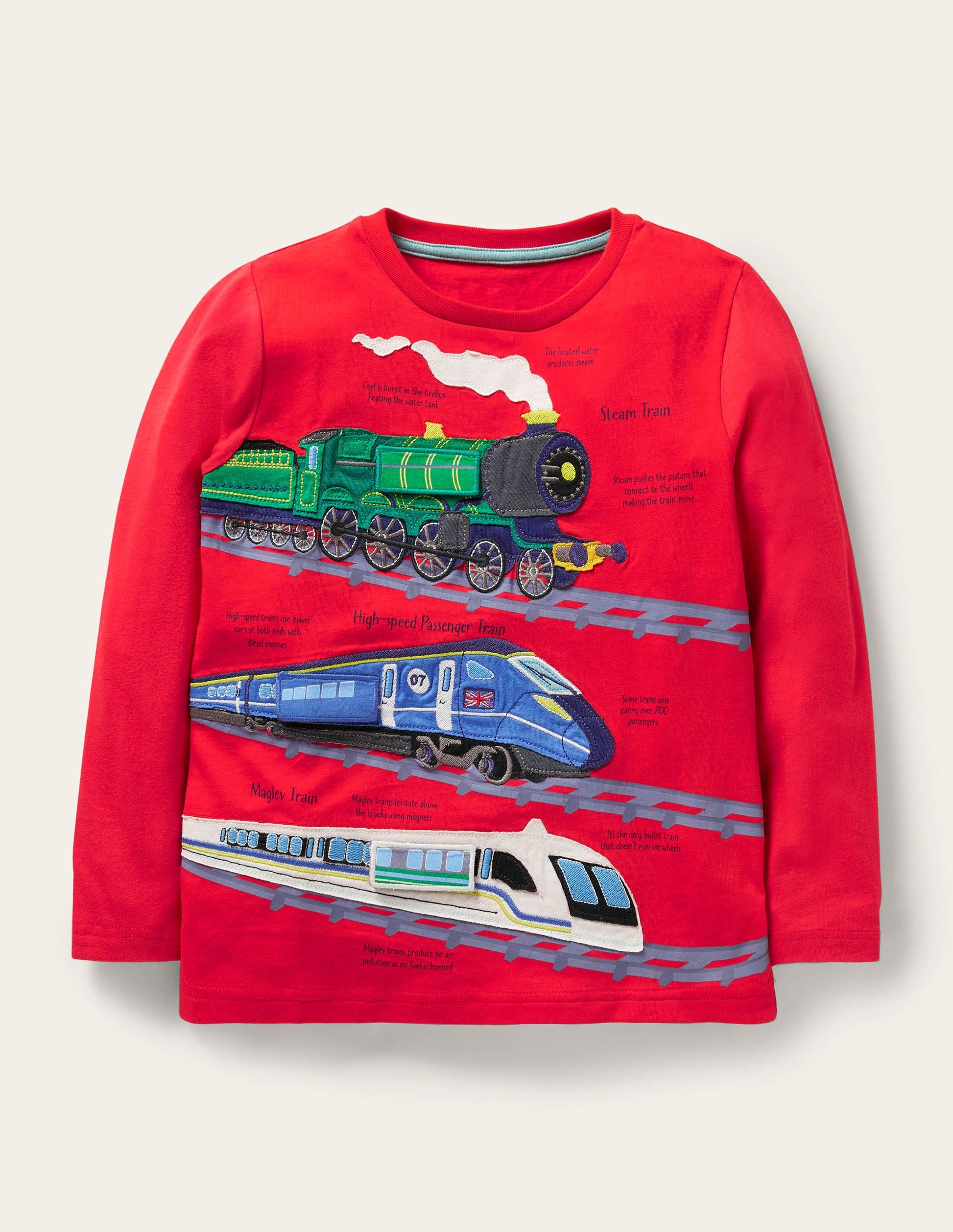 Red Train Lift-the-Flap T-shirt-Strawberry Tart Red Trains-1