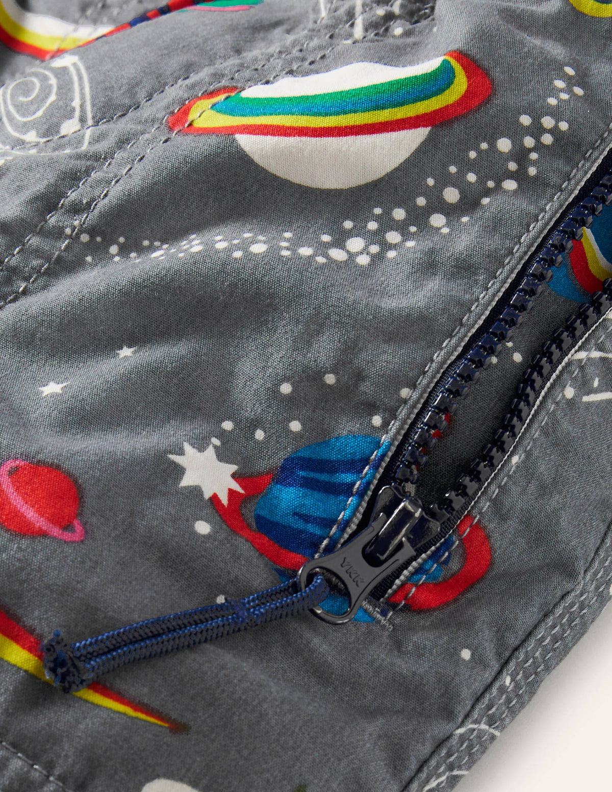 Adventure Shorts-Cobble Grey Rainbow Space - Image 3