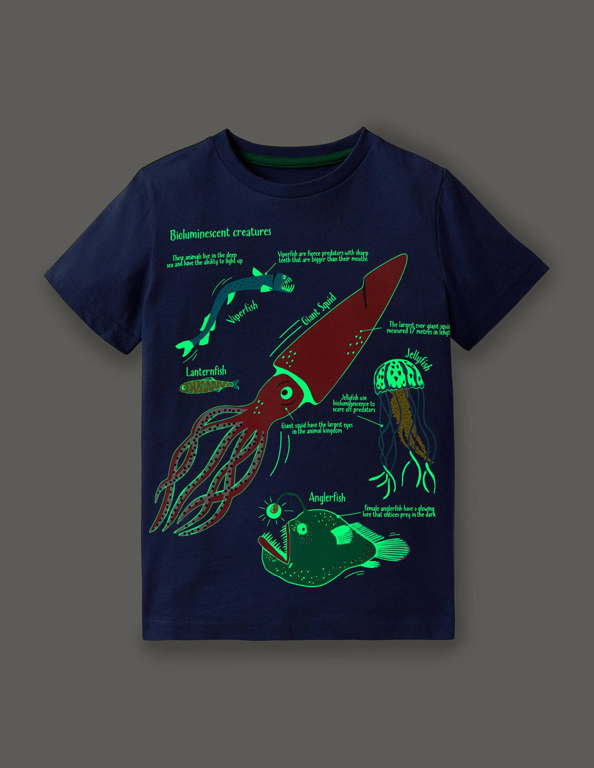 Blue Sea Creatures Glow-in-the-Dark T-Shirt-Starboard Blue Creatures-4