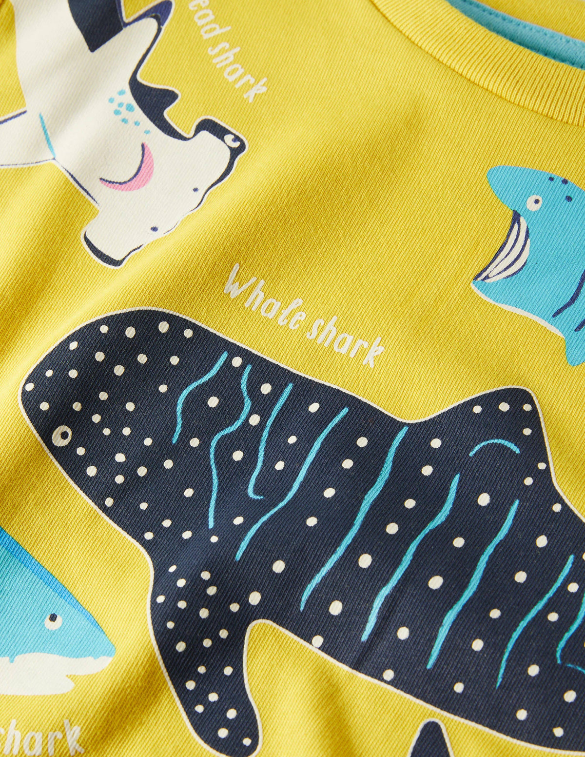 Yellow Shark Glow-in-the-Dark Sea T-Shirt-Sweetcorn Yellow Sharks - Image 3