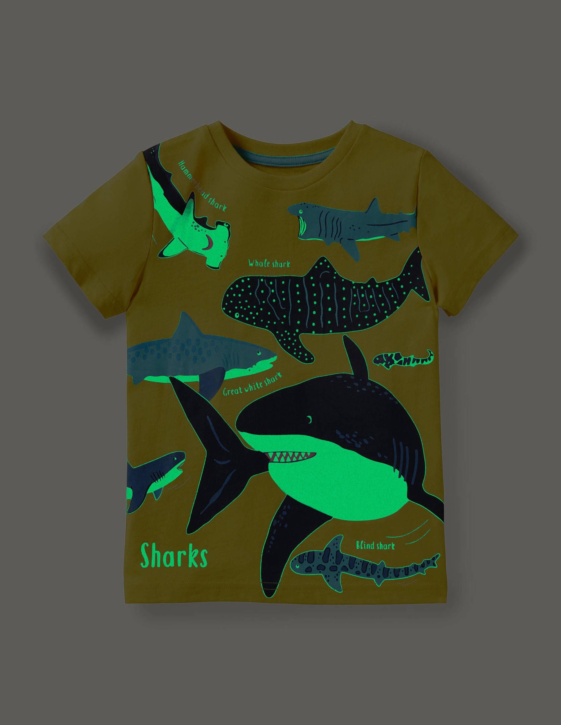 Yellow Shark Glow-in-the-Dark Sea T-Shirt-Sweetcorn Yellow Sharks-4