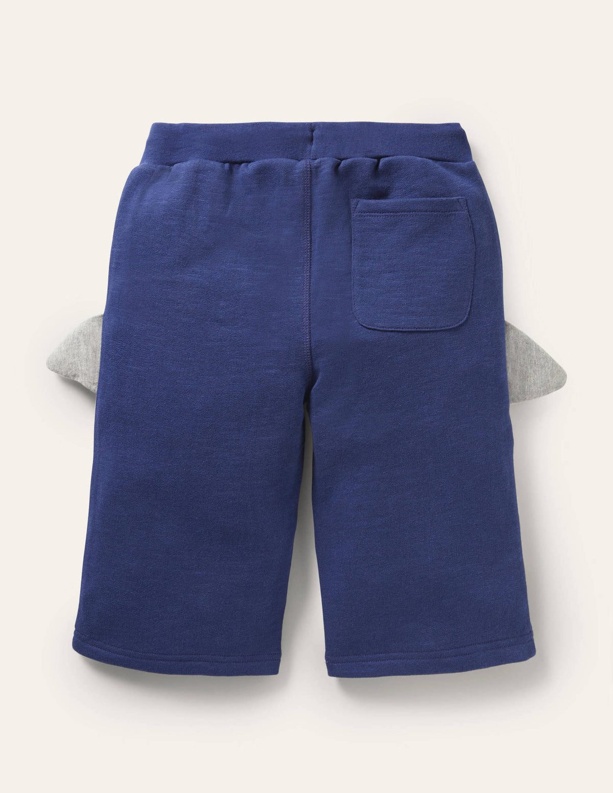 Navy Shark Appliqué Jersey Shorts-Starboard Blue Sharks-2
