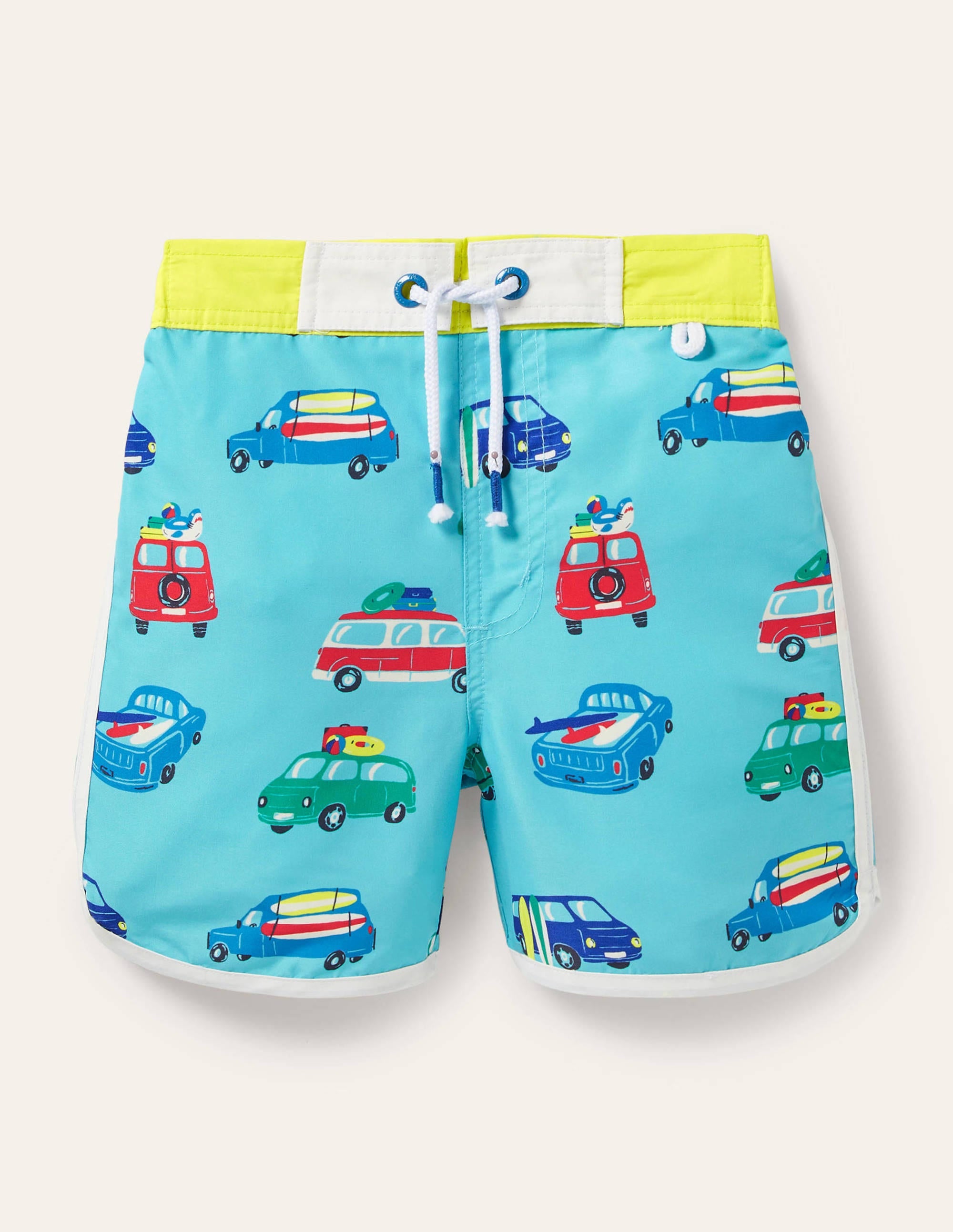 Surf Shorts-Aqua Blue Surf Vans - Image 1