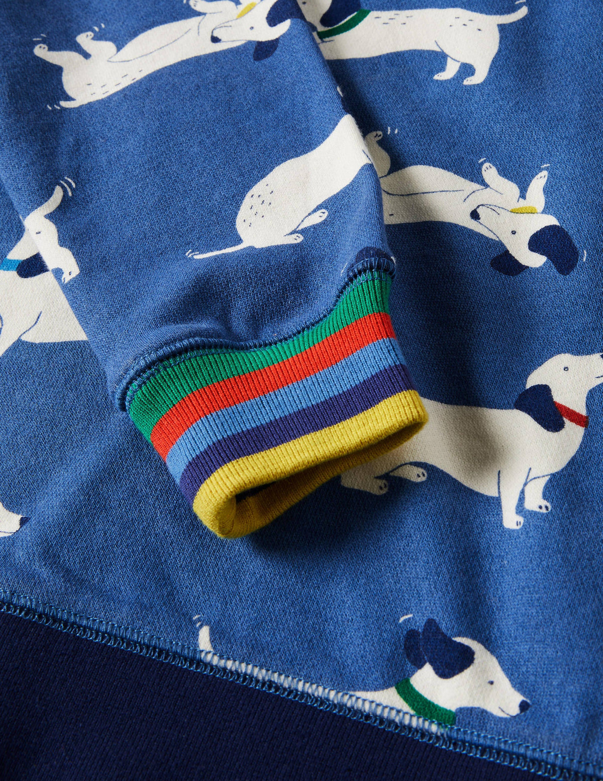 Appliqué Scene Sweatshirt-Venice Blue Sausage Dogs-3