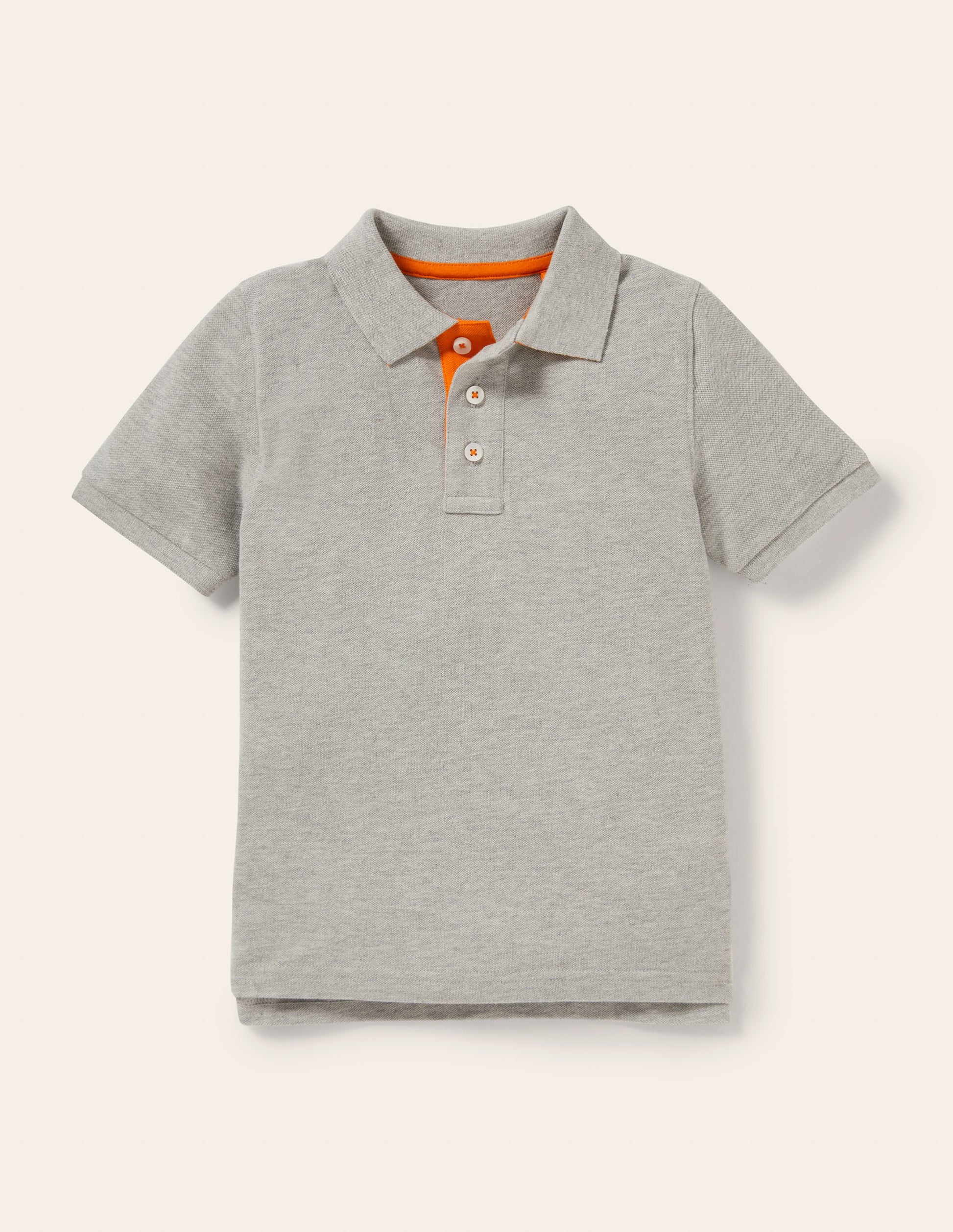 Piqué Polo Shirt-Grey Marl-1