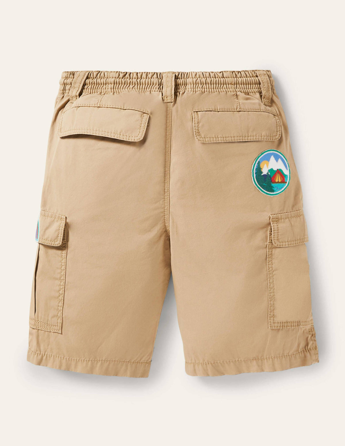 Cargo Badge Shorts-Cappuccino Brown Badges-2