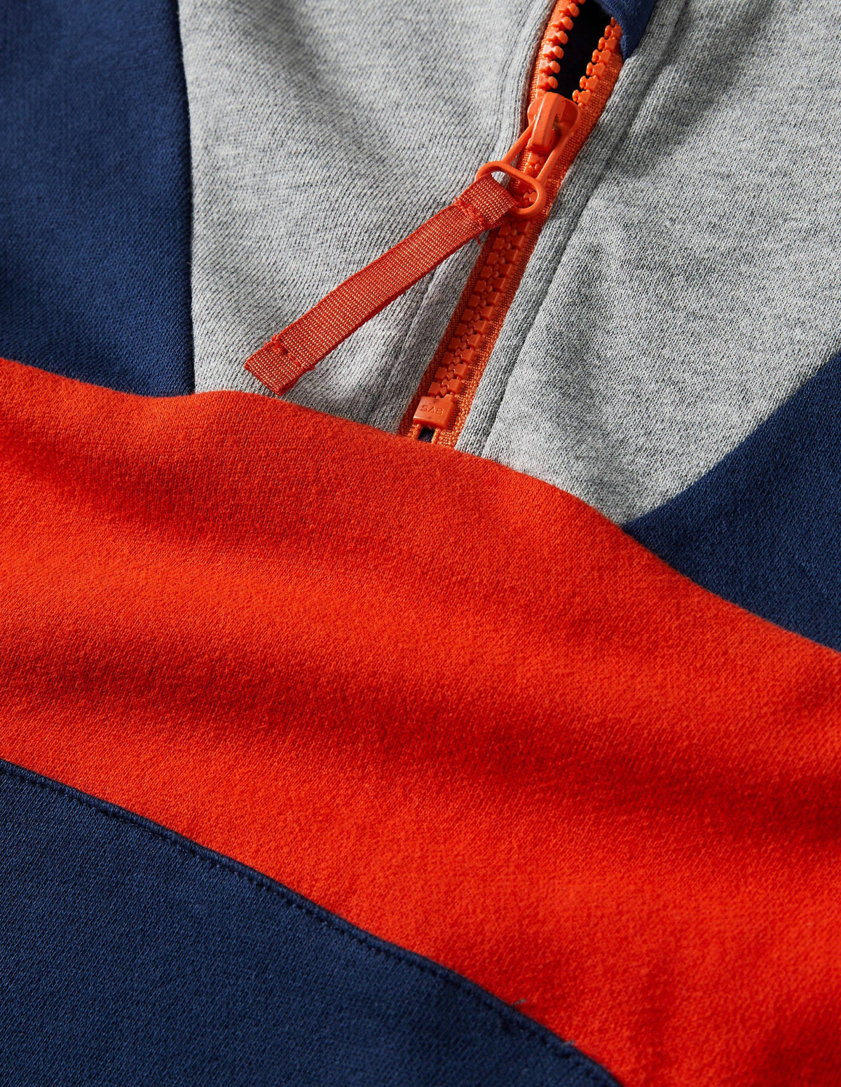 Colorblock Half-zip Hoodie-Starboard Blue - Image 3