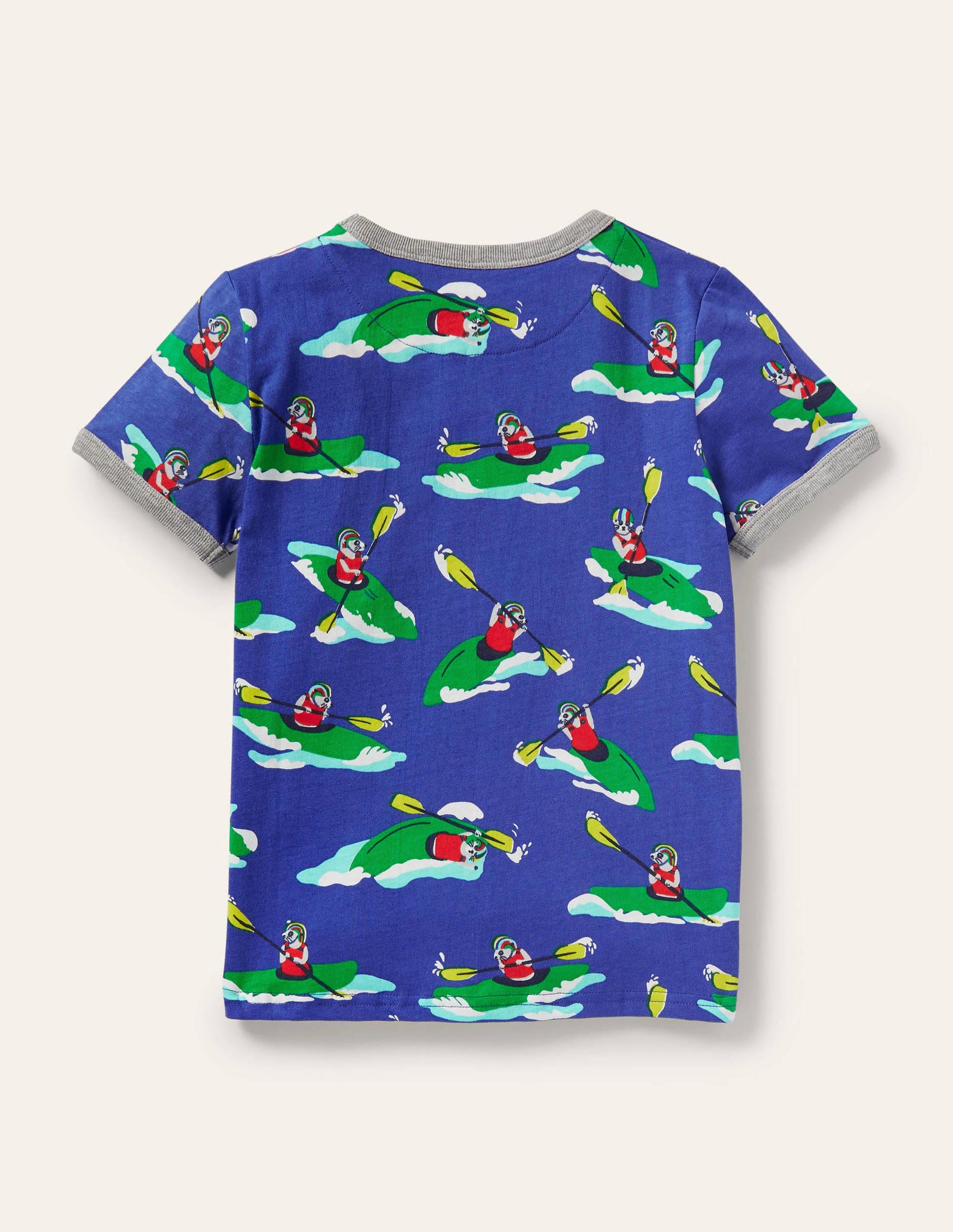 Graphic Vacation T-shirt-Blue Wave Kayaking Meerkat-2
