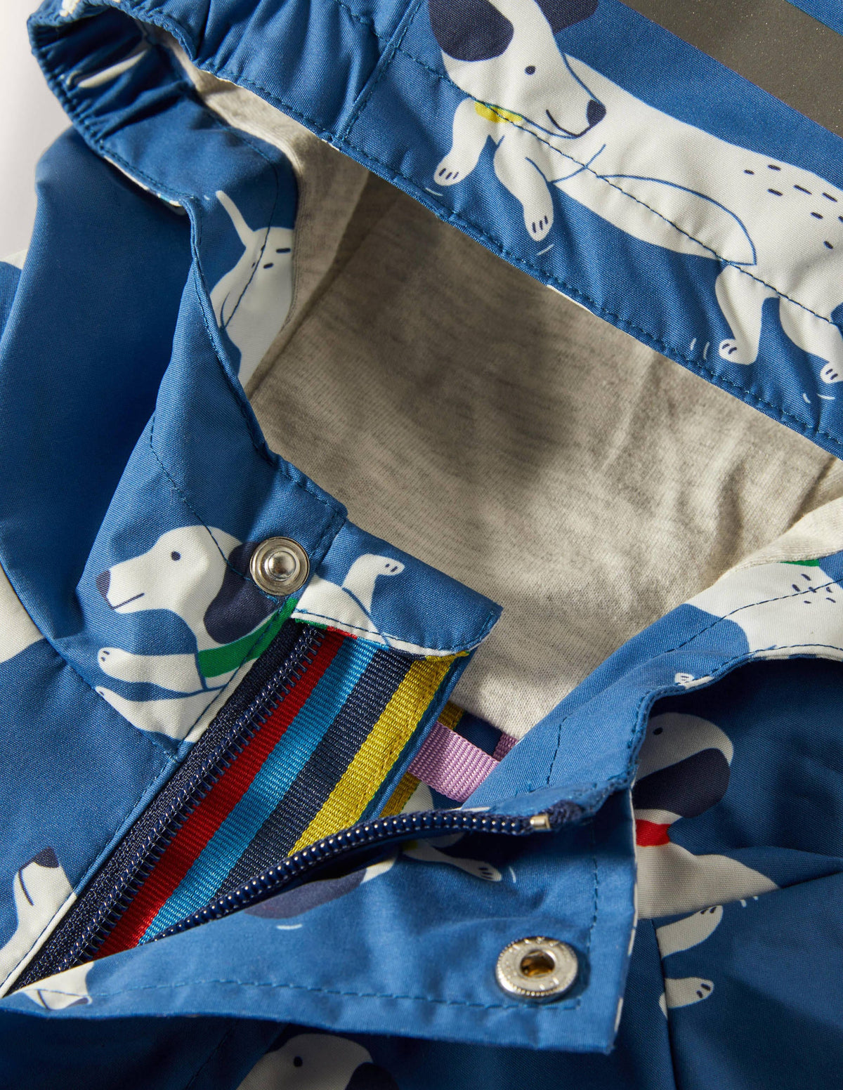 Waterproof Rain Jacket-Venice Blue Sausage Dogs-3