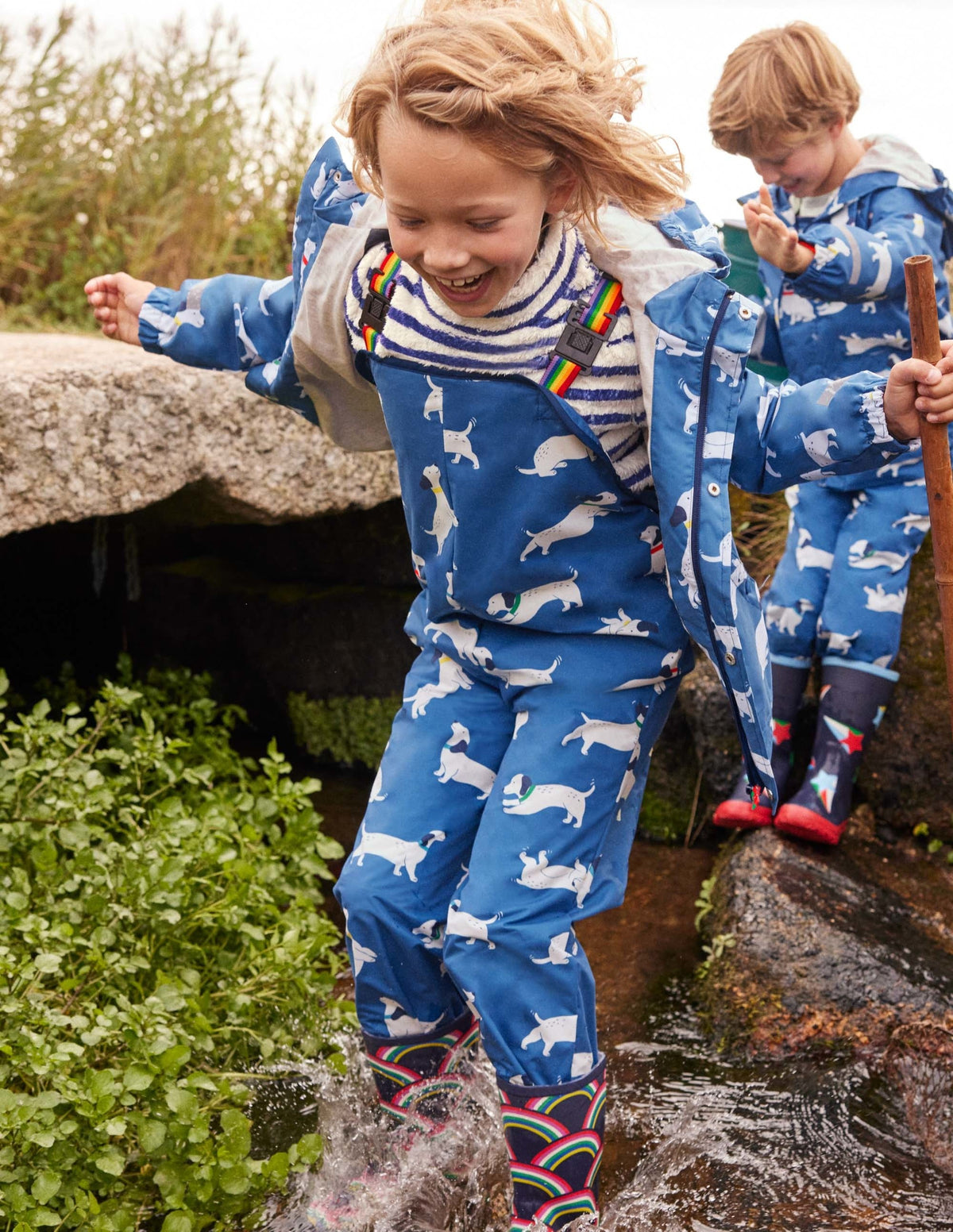Waterproof Rain Jacket-Venice Blue Sausage Dogs - Image 6