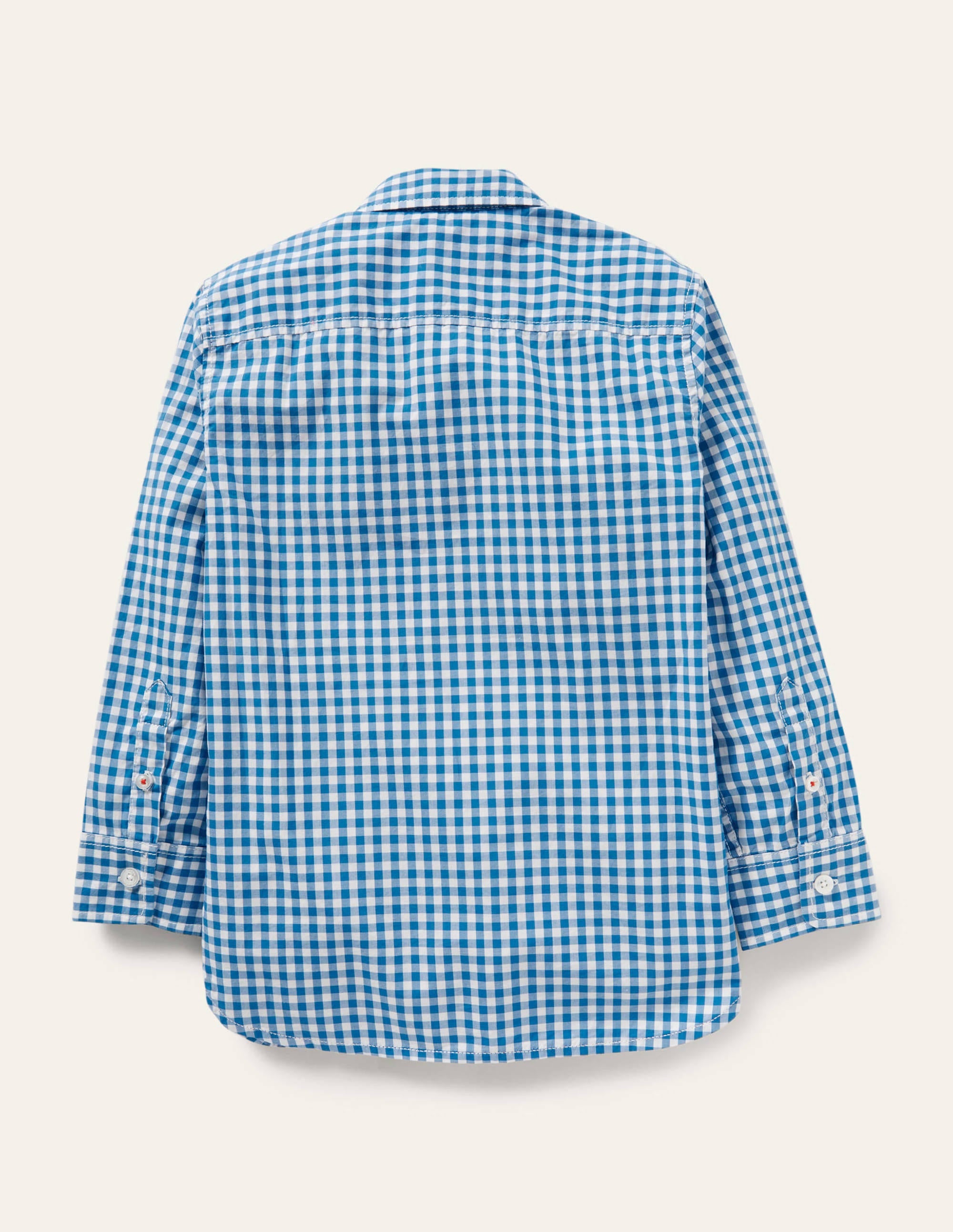 Casual Laundered Shirt-Blue Gingham - Image 2
