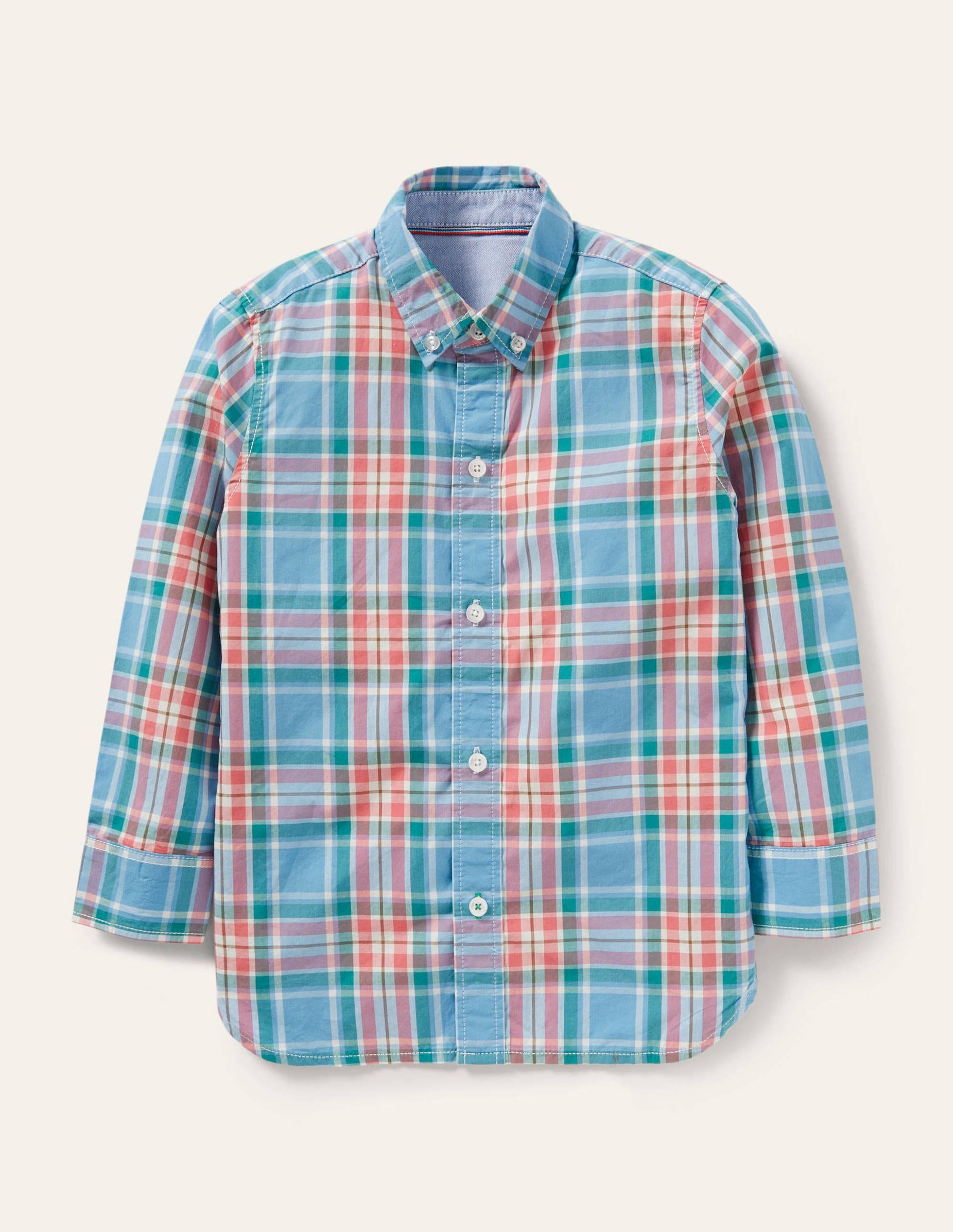 Casual Laundered Shirt-Bright Bluebell/Sardinia Check-1