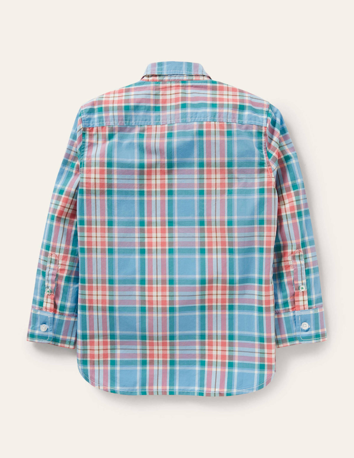 Casual Laundered Shirt-Bright Bluebell/Sardinia Check-2