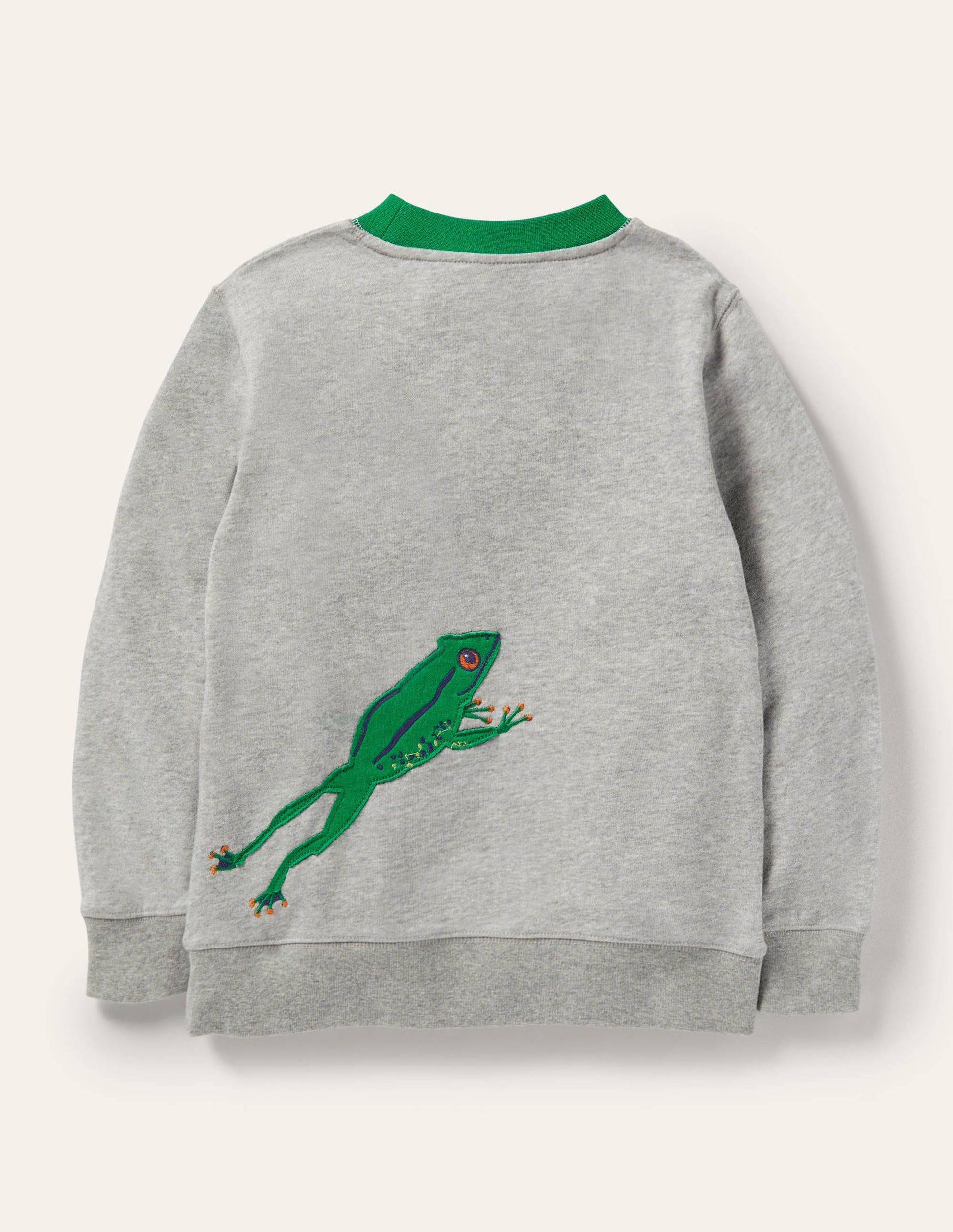 Front & Back Sweatshirt-Grey Marl Frog-2