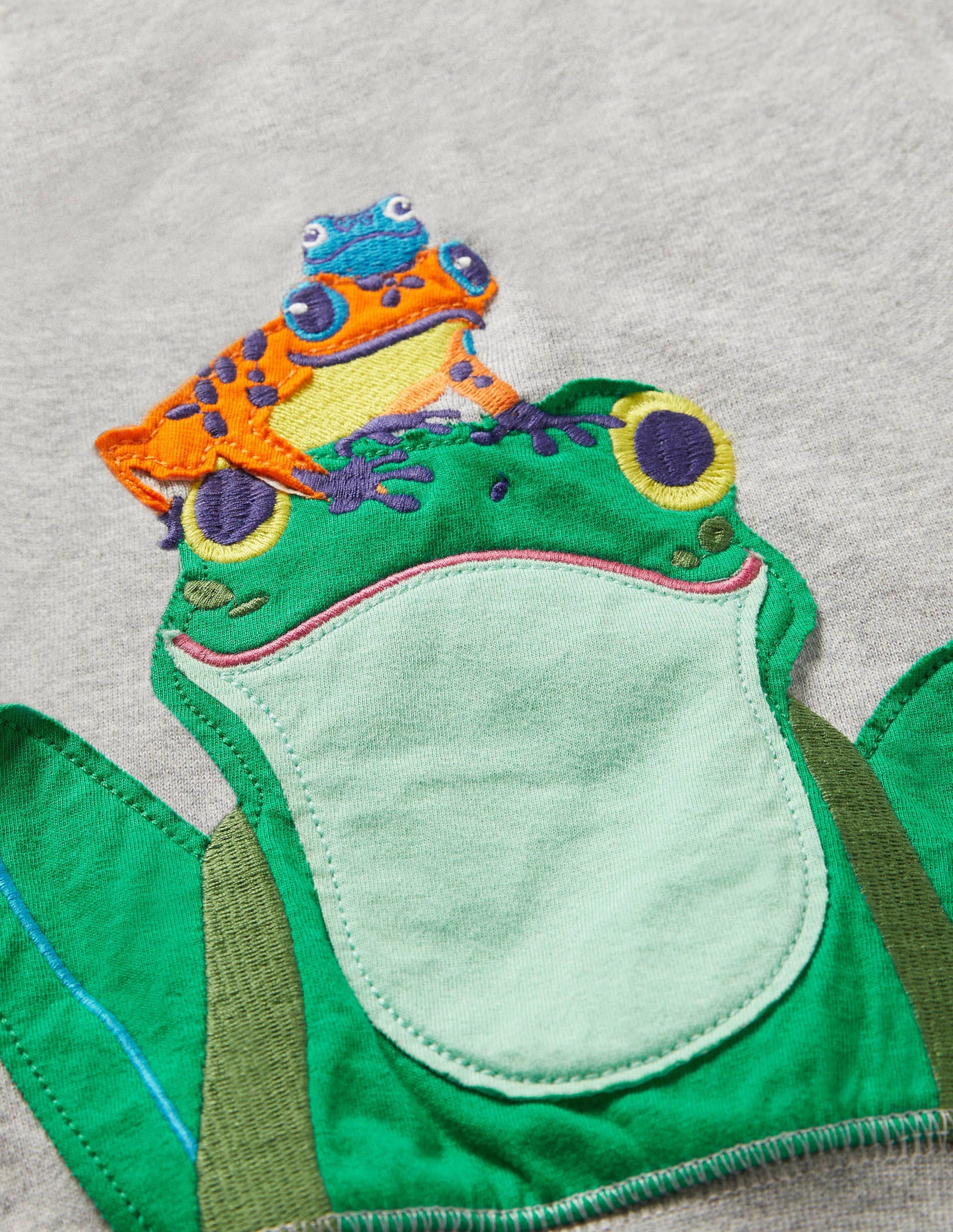 Front & Back Sweatshirt-Grey Marl Frog-3
