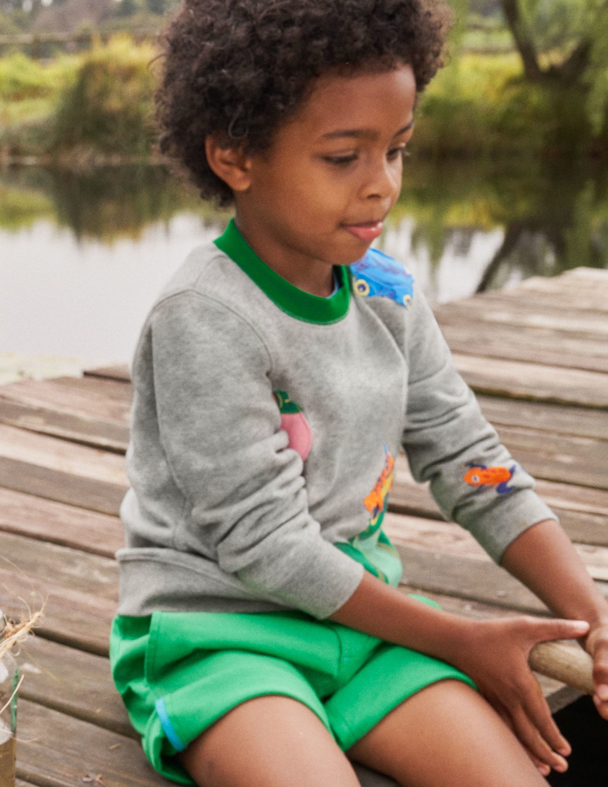 Front & Back Sweatshirt-Grey Marl Frog-6