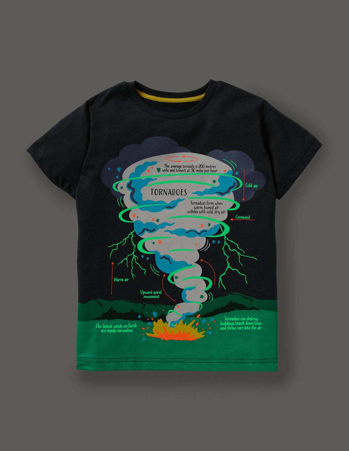 Glowing Educational T-shirt-Smoke Grey Tornado - Image 4