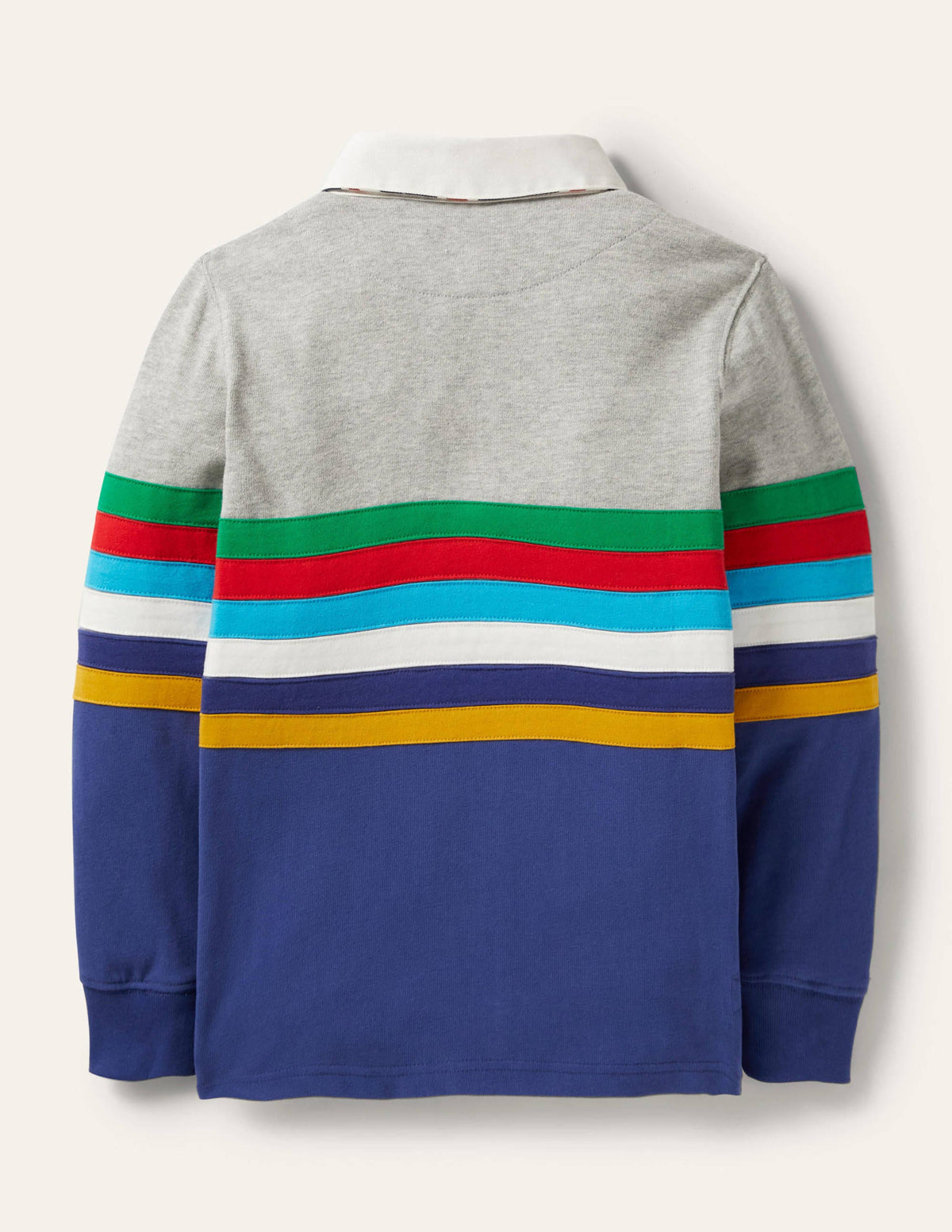 Colourblock Rugby Shirt-Colourblock Rainbow Stripe-2