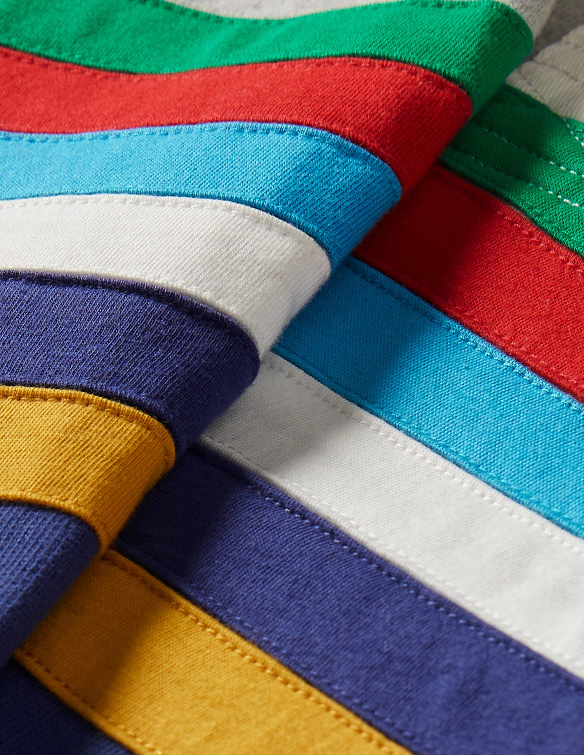 Colourblock Rugby Shirt-Colourblock Rainbow Stripe - Image 3