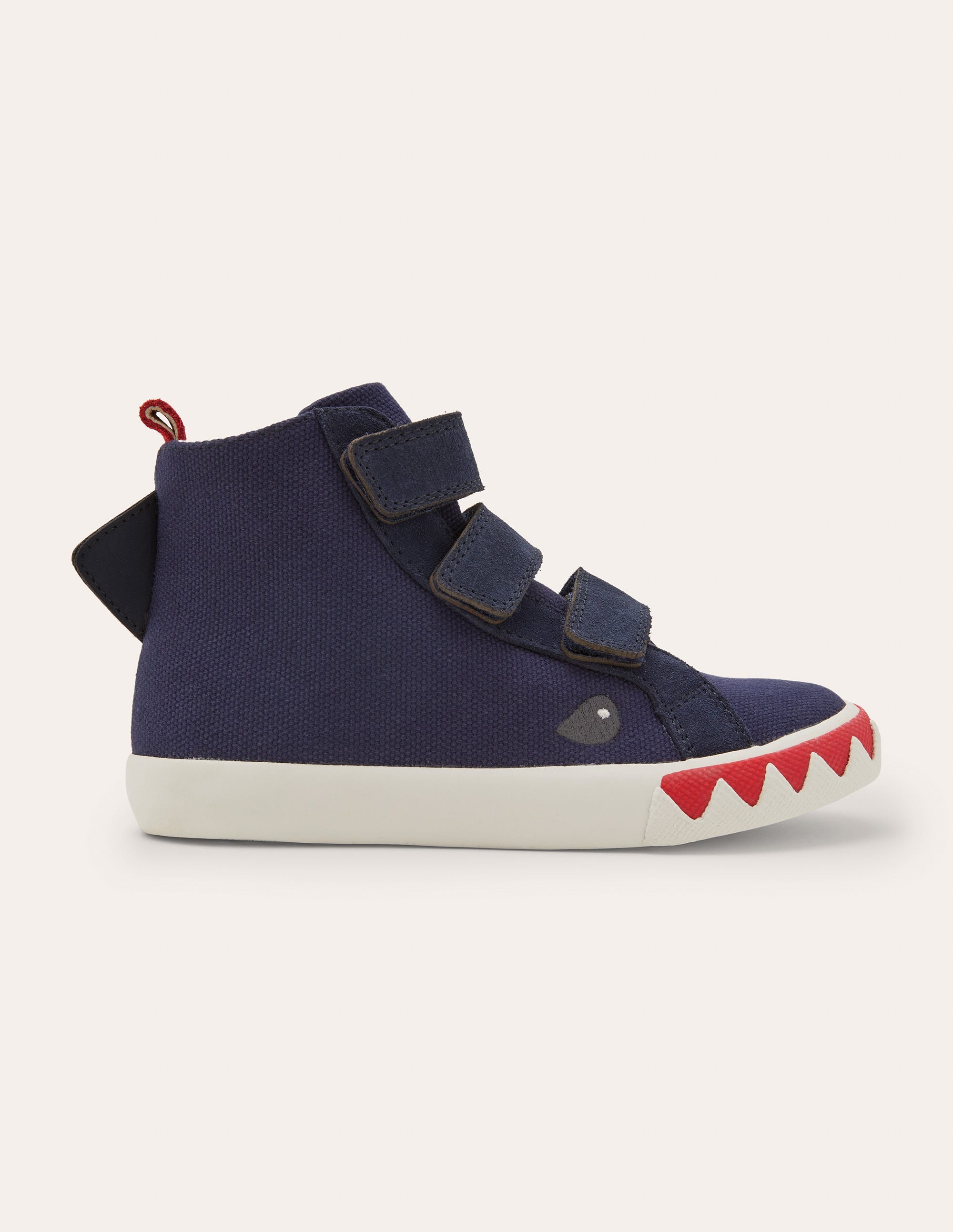 Navy Shark High Top Sneakers-College Navy - Image 2