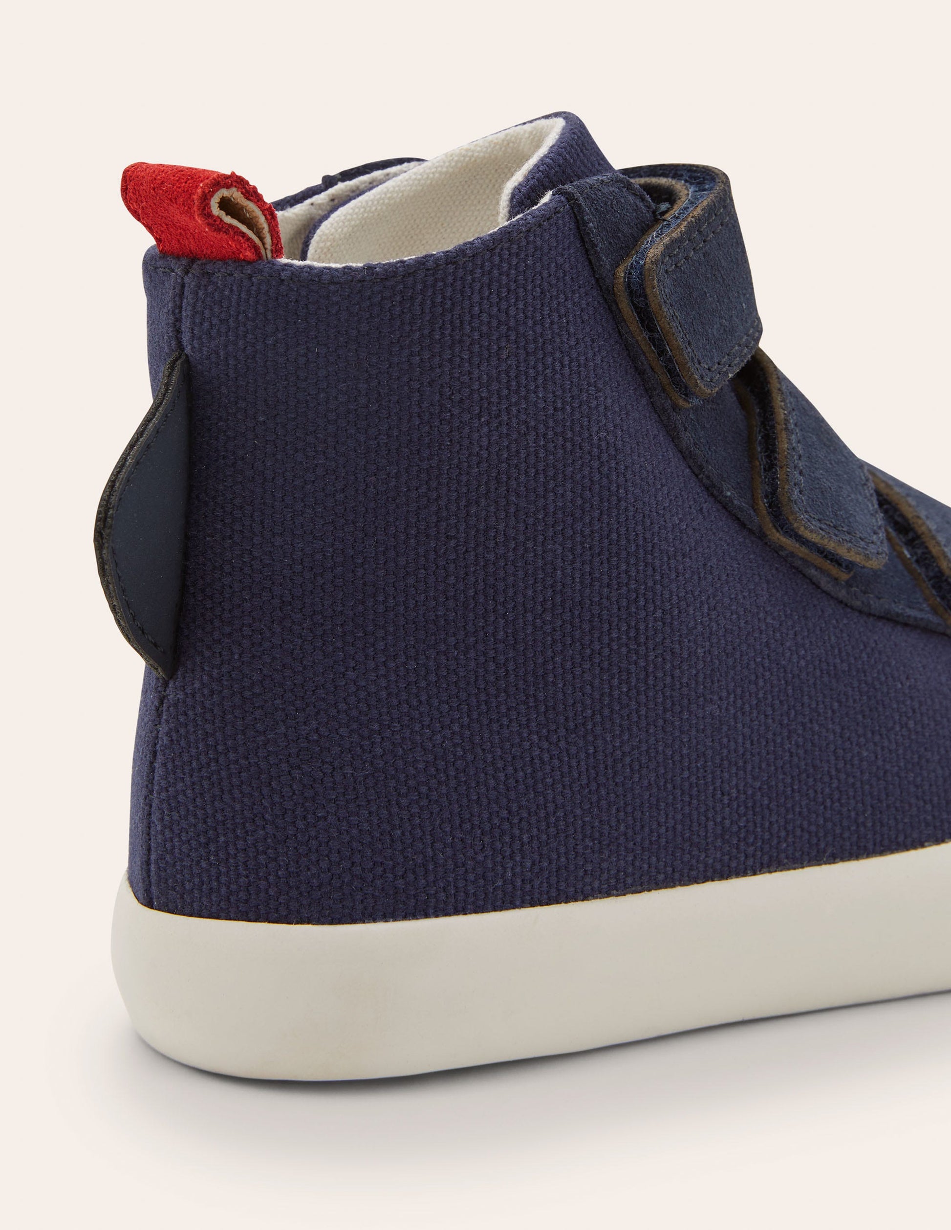 Navy Shark High Top Sneakers-College Navy-3