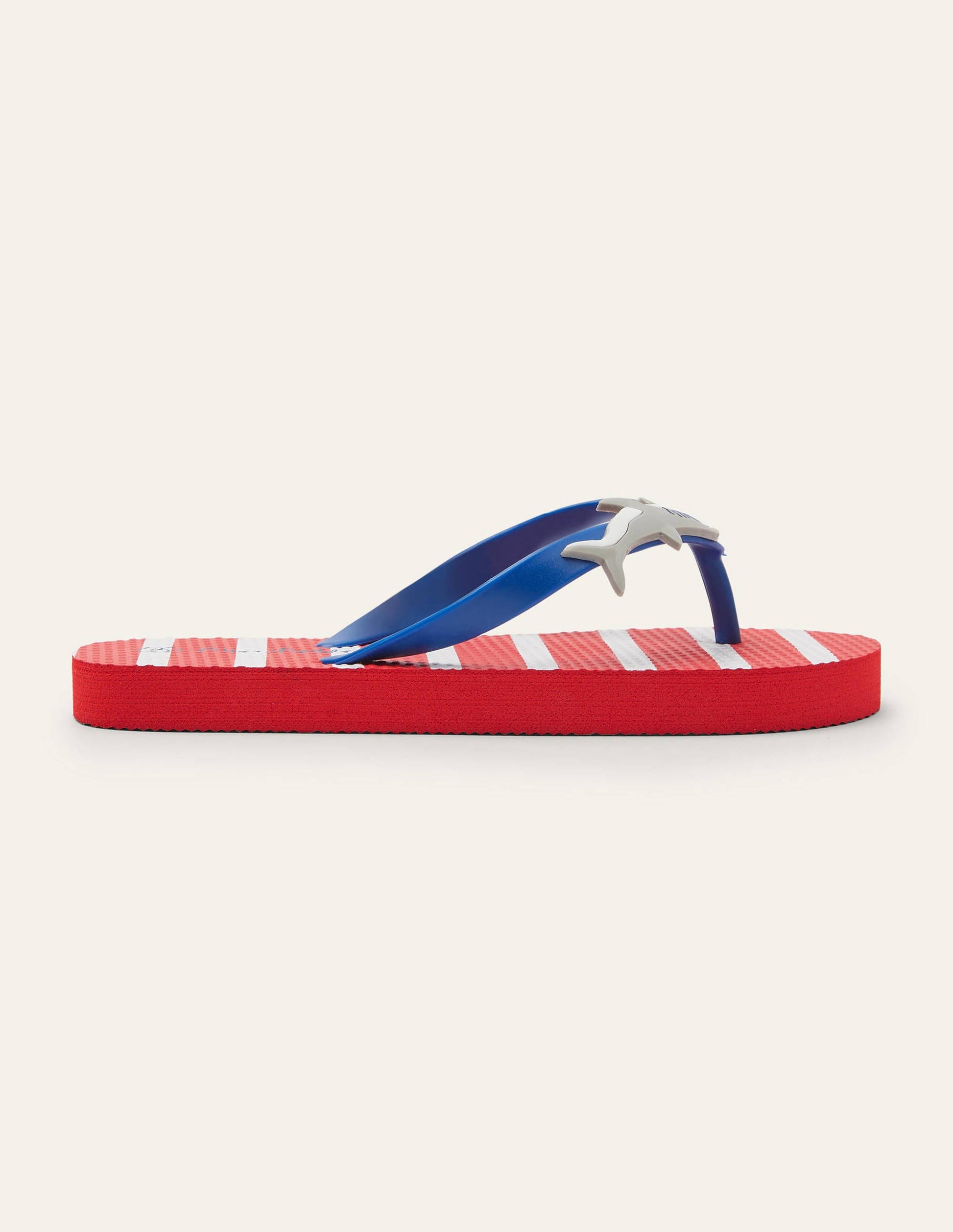 Red Shark Flip Flops-Red/Ivory Sharks-2