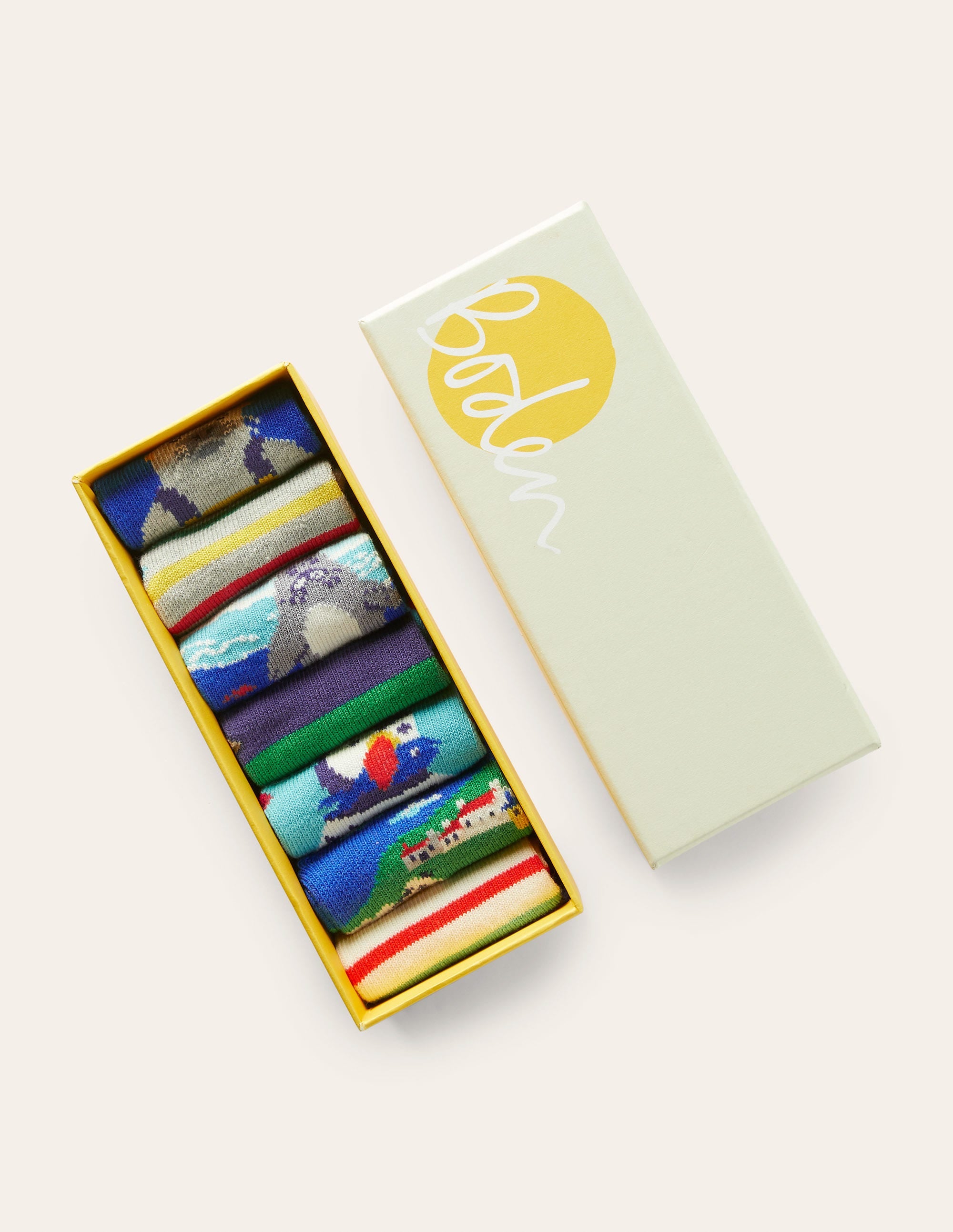 7 Pack Sock Box-Blue Sea Life Friends - Image 2
